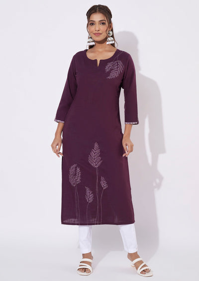 Wine Cotton Straight Cut