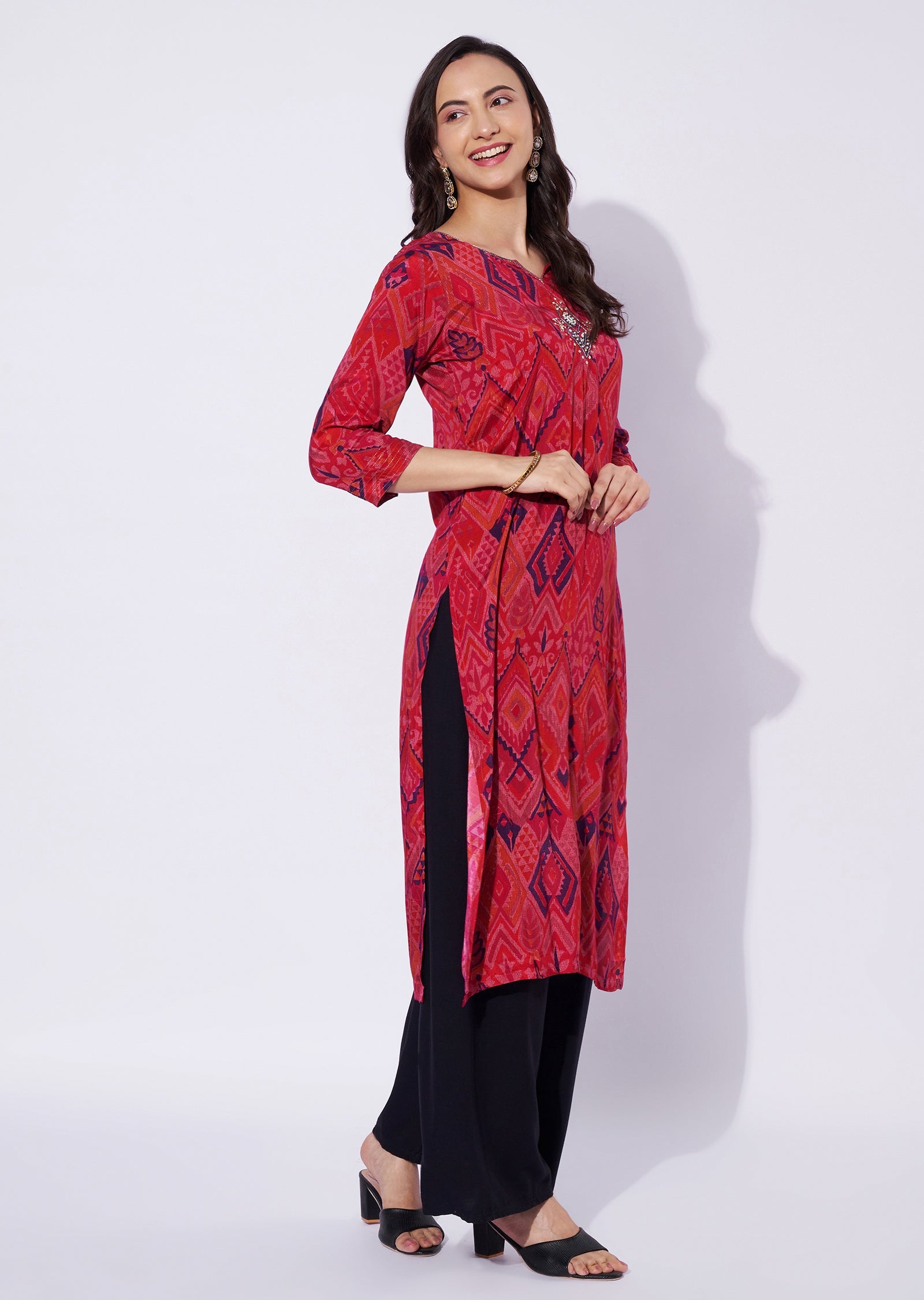 Rani Pink Muslin Straight Cut Top