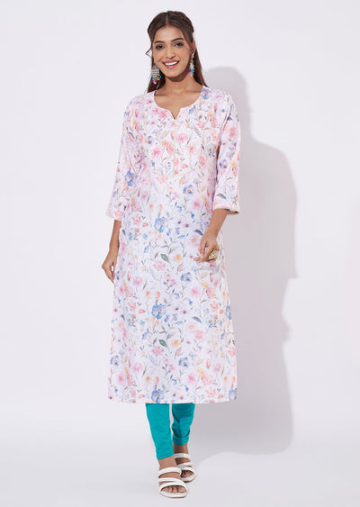 Peach Linen Cotton Straight Cut