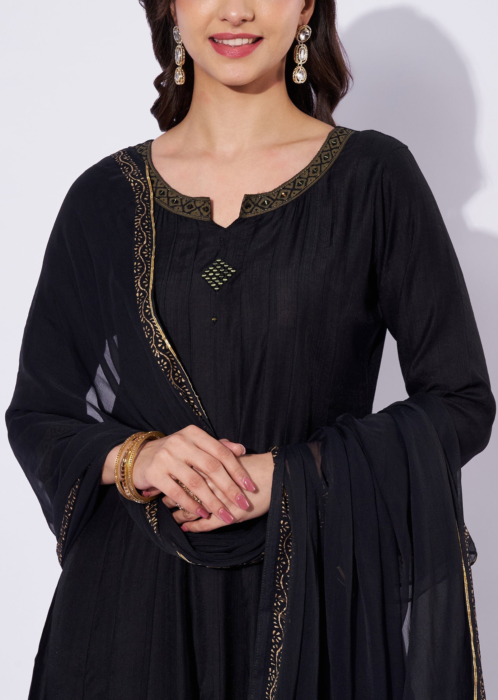Black Gold Anarkali Suit Black Gold Anarkali Suit