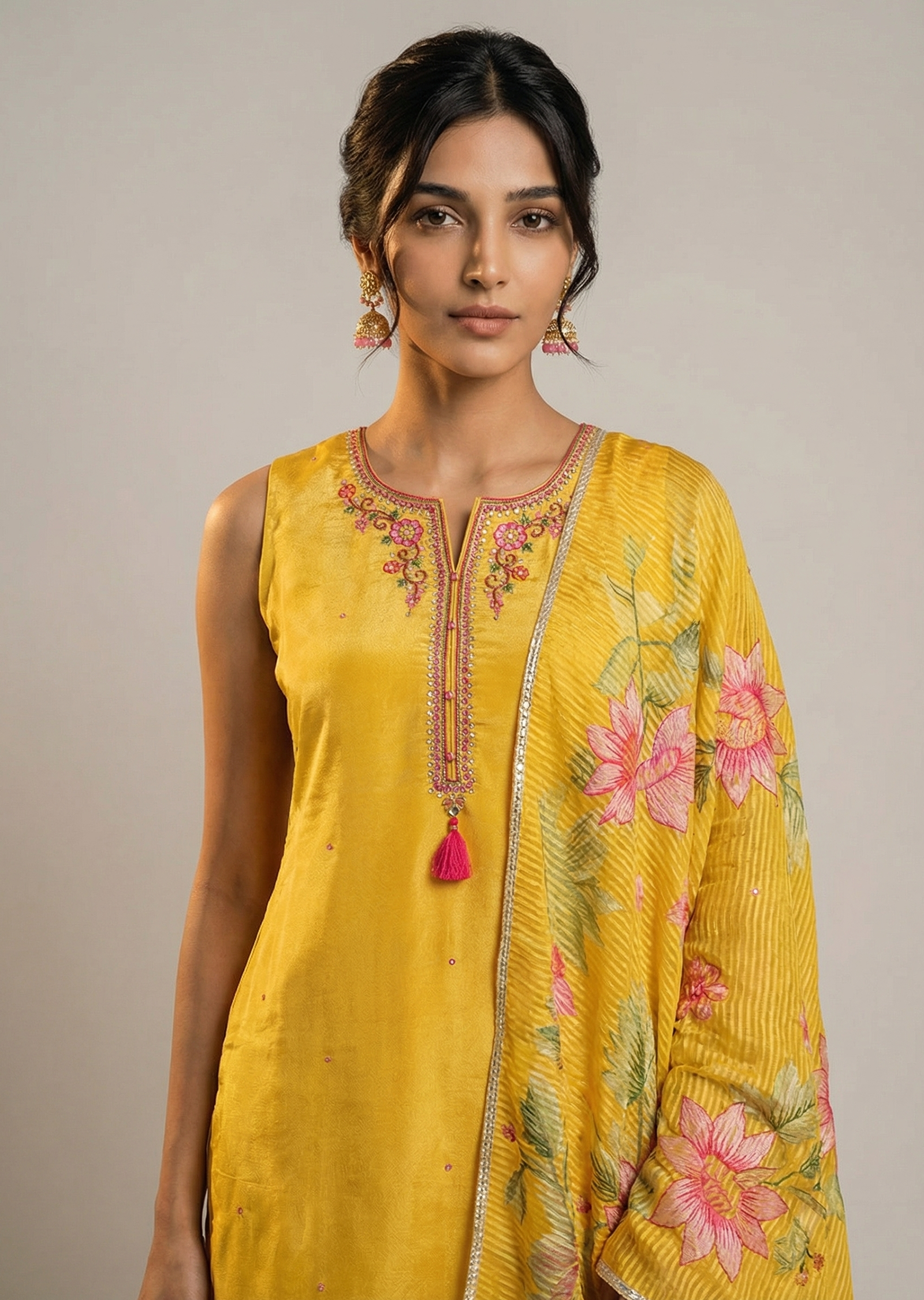 Yellow straight Cut Suit