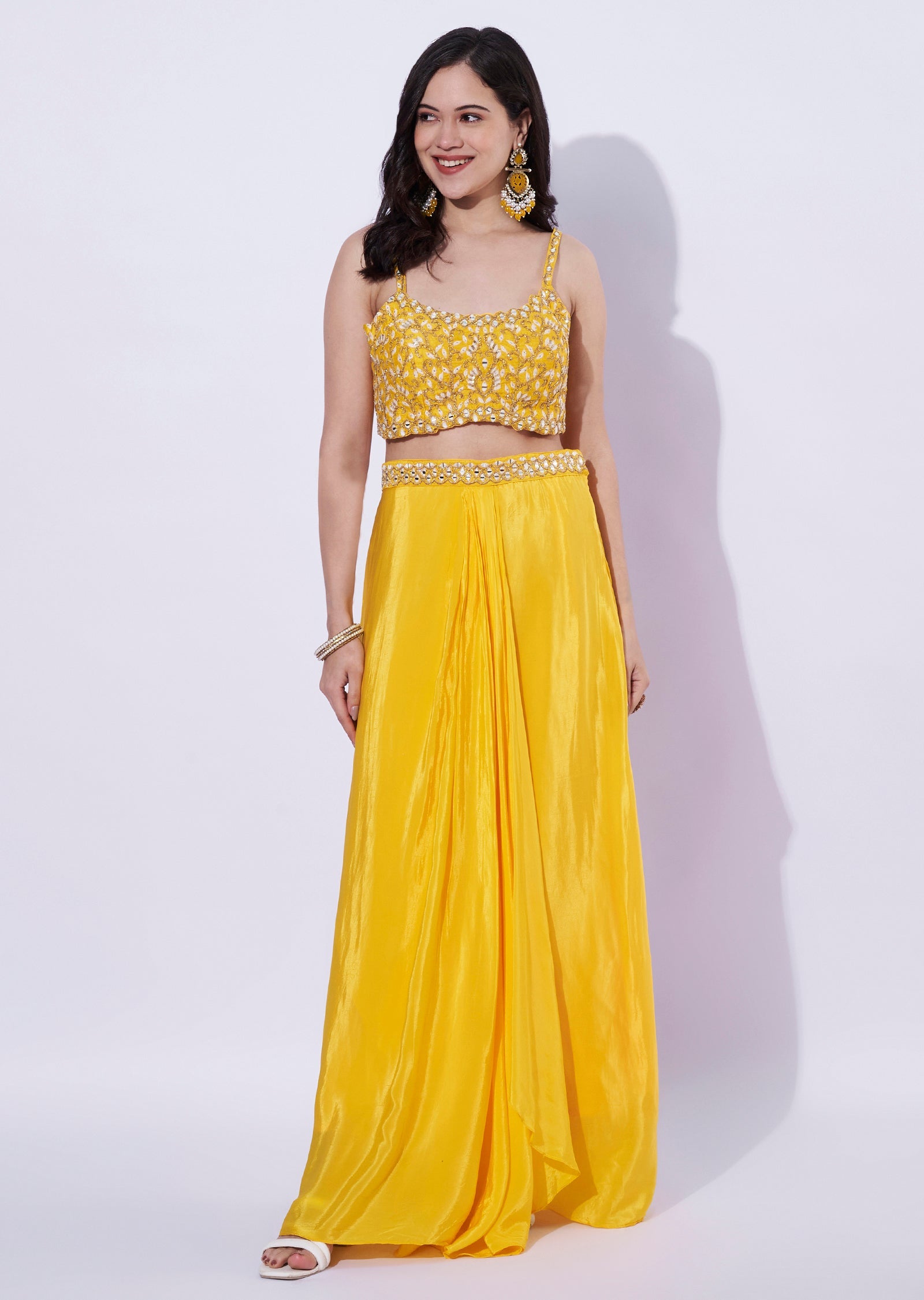 Pink Chinnon Indowestern Set