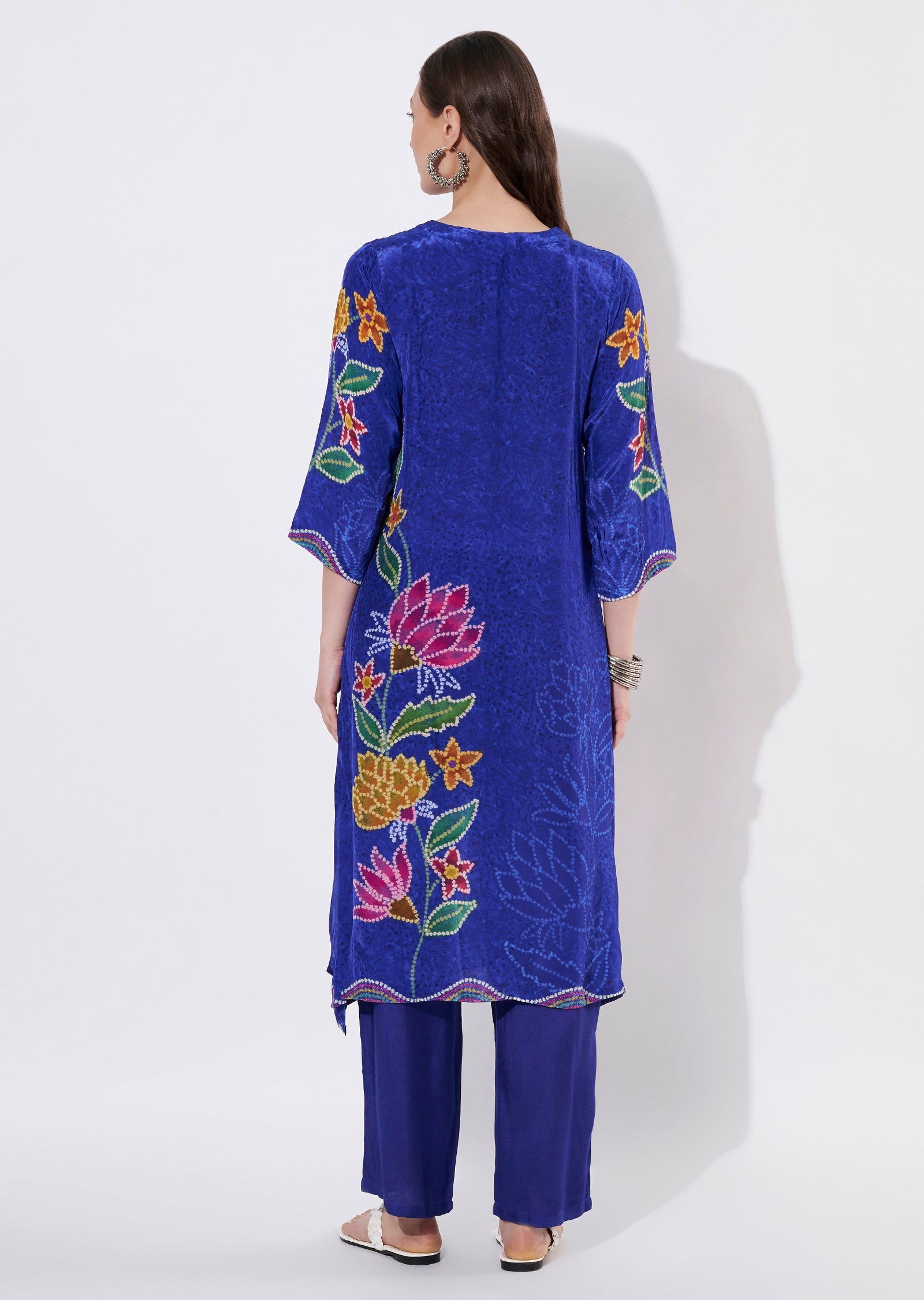 Ink Blue Crepe Straight cut set