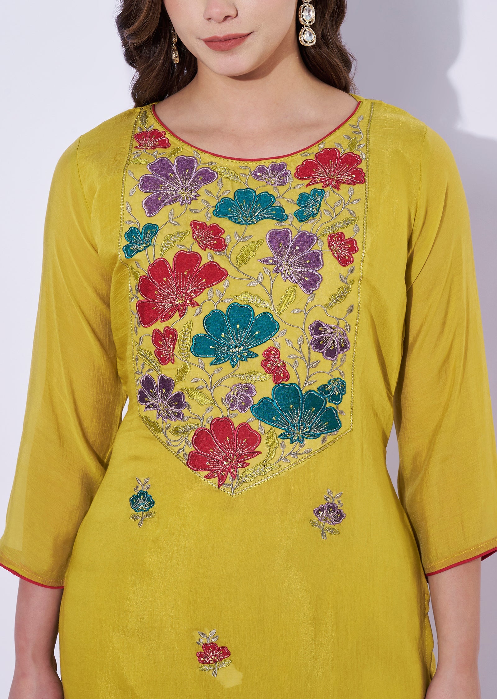 Green Silk Straight Cut Suit