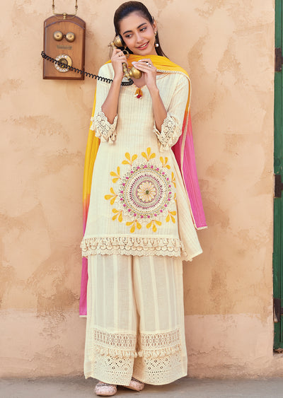 Off White Sharara Set