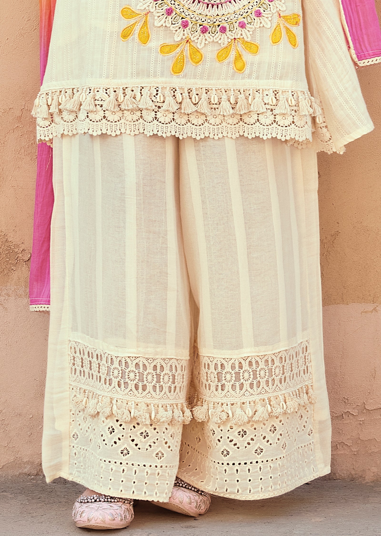 Off White Sharara Set