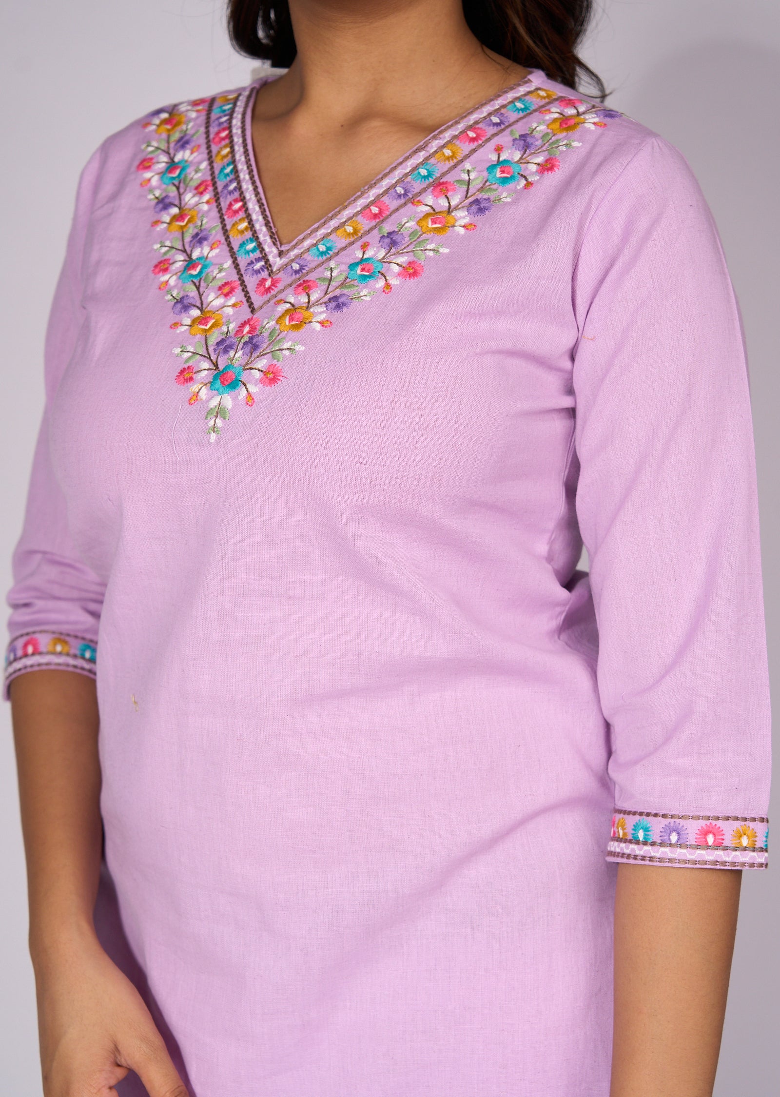 Lavender Cotton Straight cut set