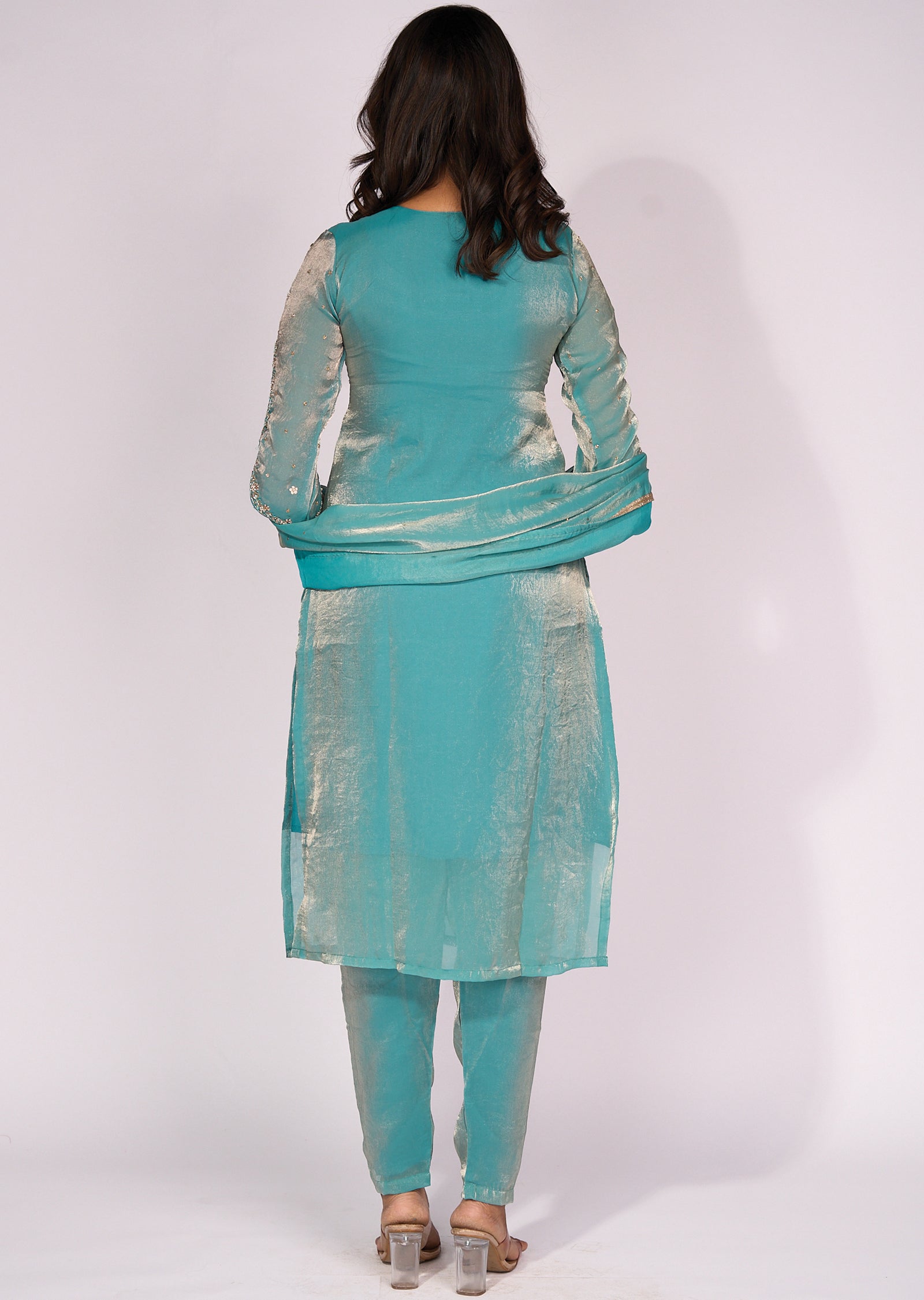 Light Blue Straight cut suit