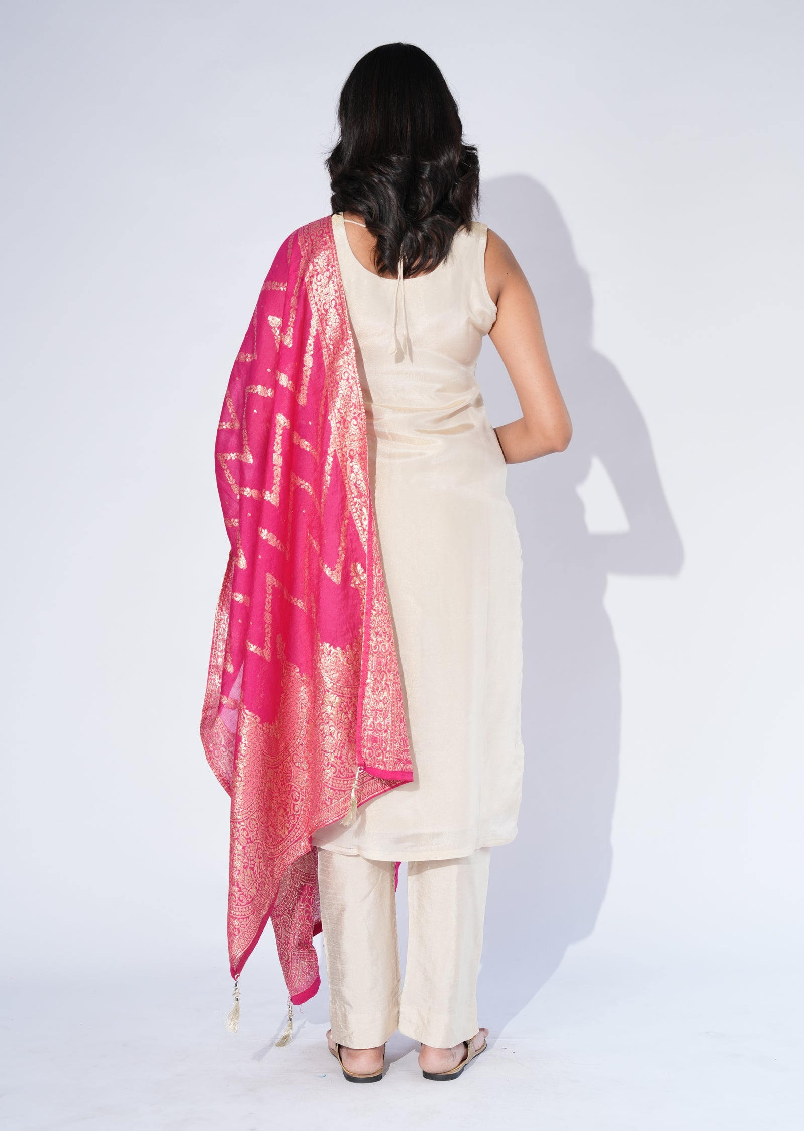 Pink Tissue Straight cut Suit