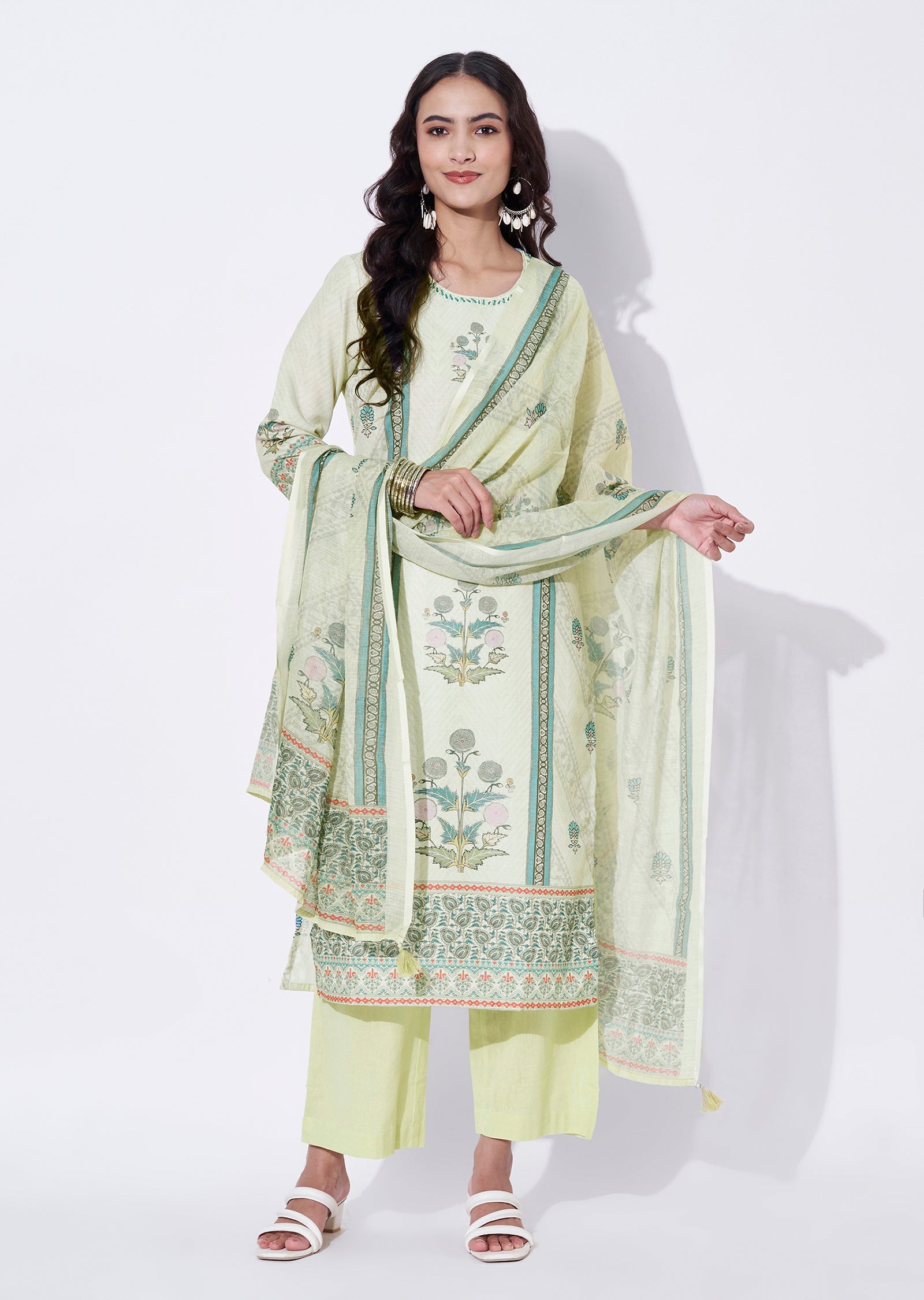 Pista Linen cotton Straight cut suit