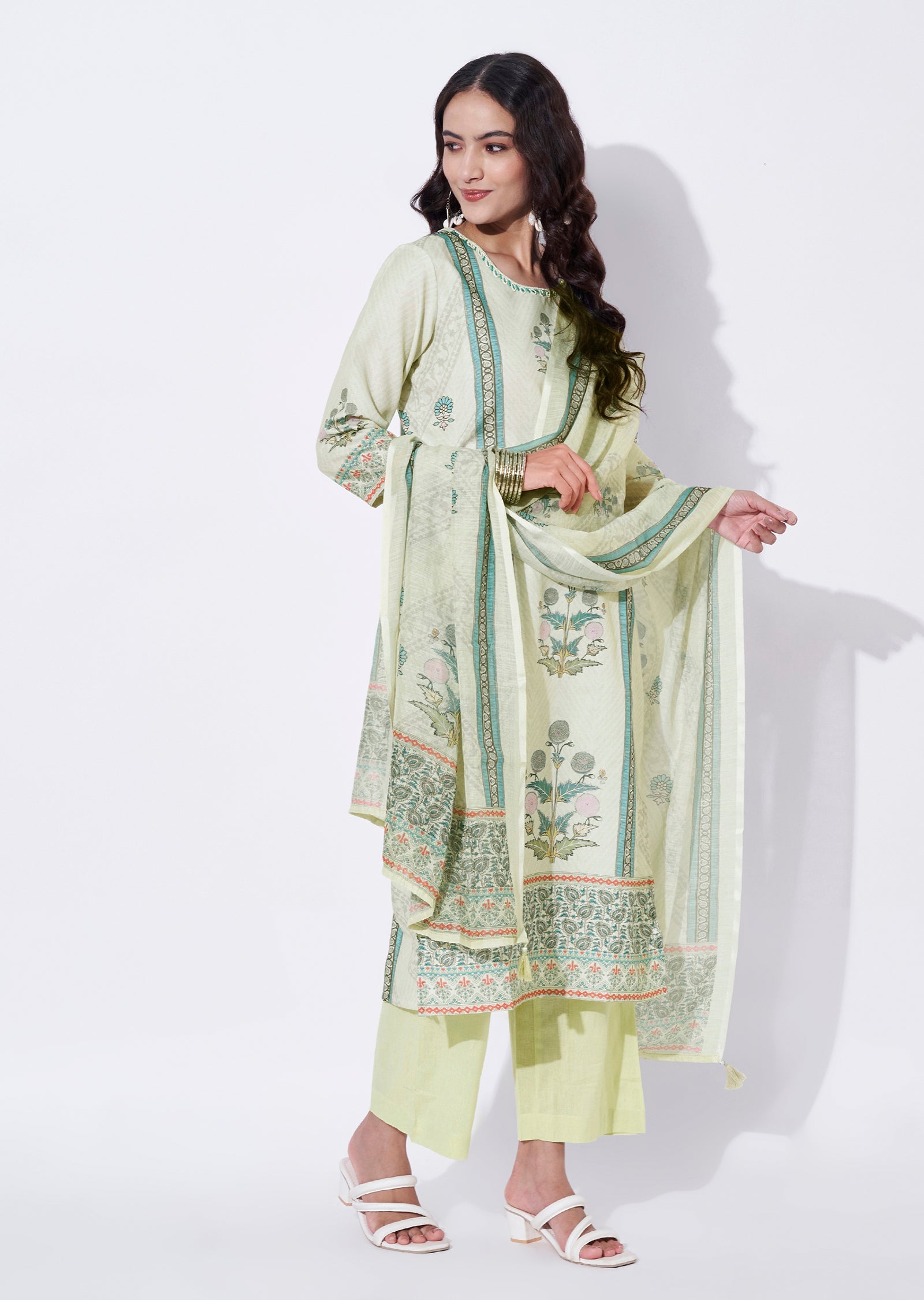 Pista Linen cotton Straight cut suit