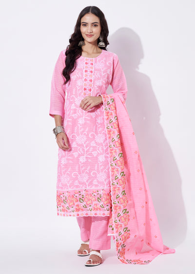 Pink Straight cut Suit