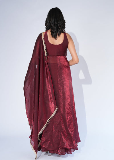 Maroon Anarkali Suit