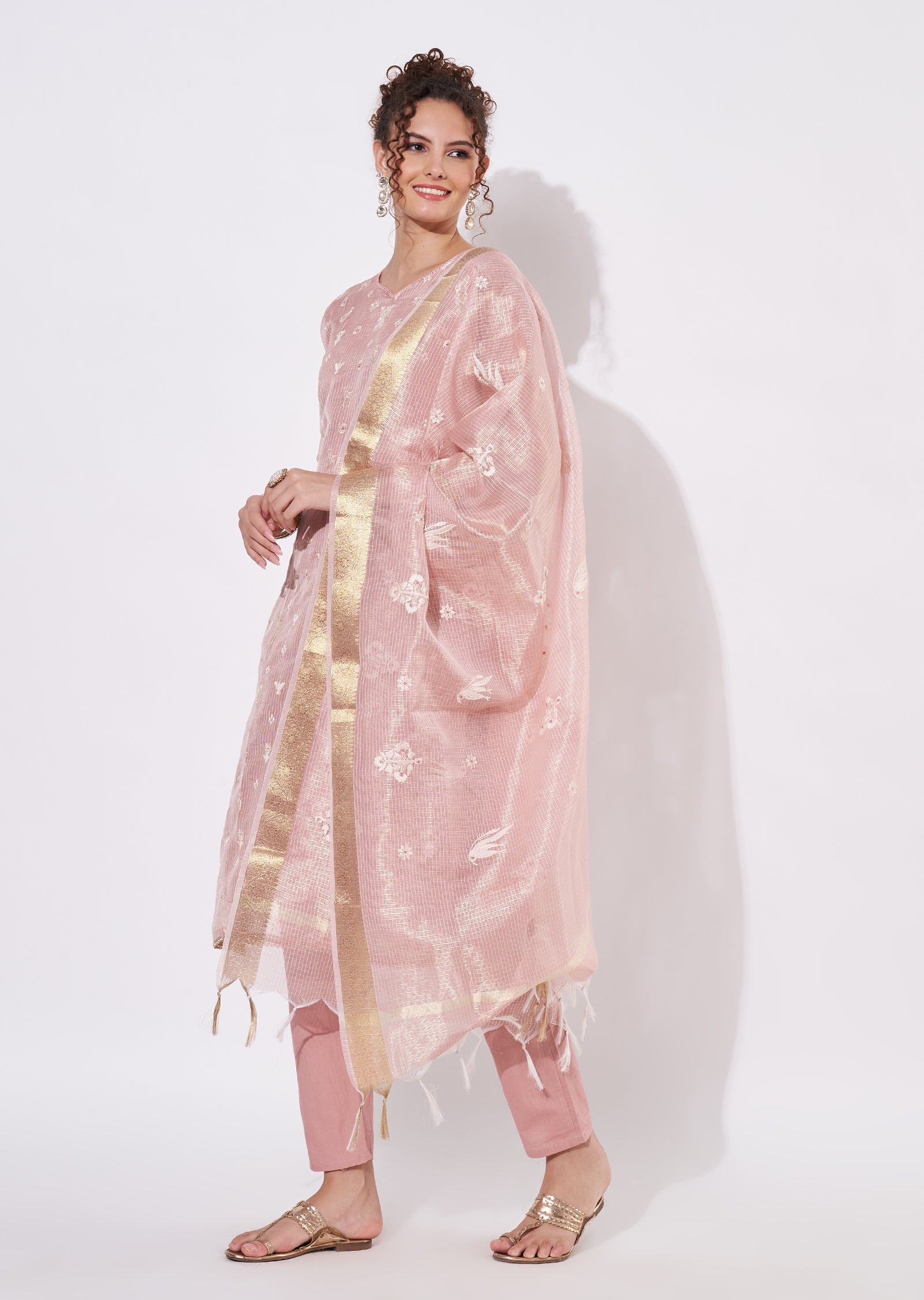 Peach Kota Straight cut Suit