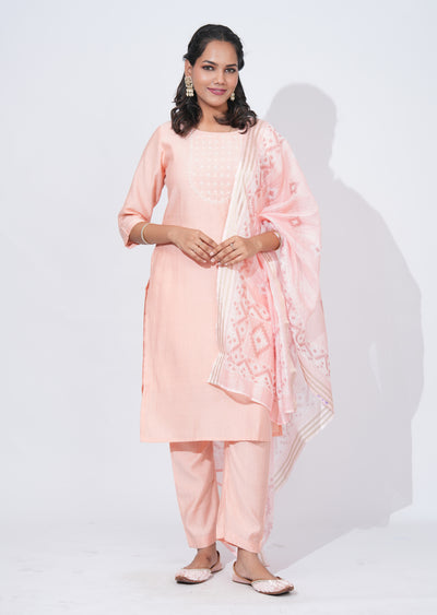 Peach Gold Straight cut Suit