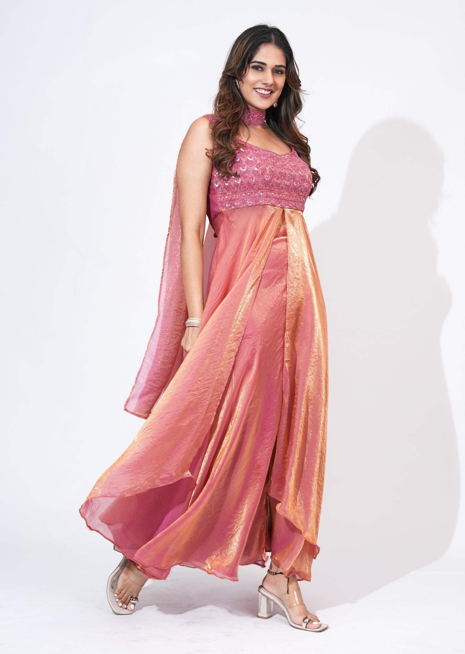 Light Pink Anarkali set