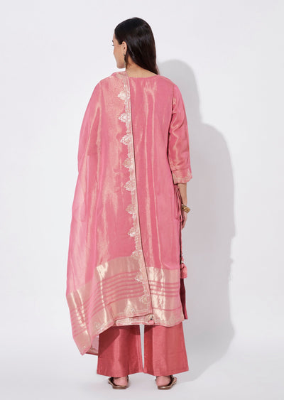 Light Pink Tissue Straight Cut Suit