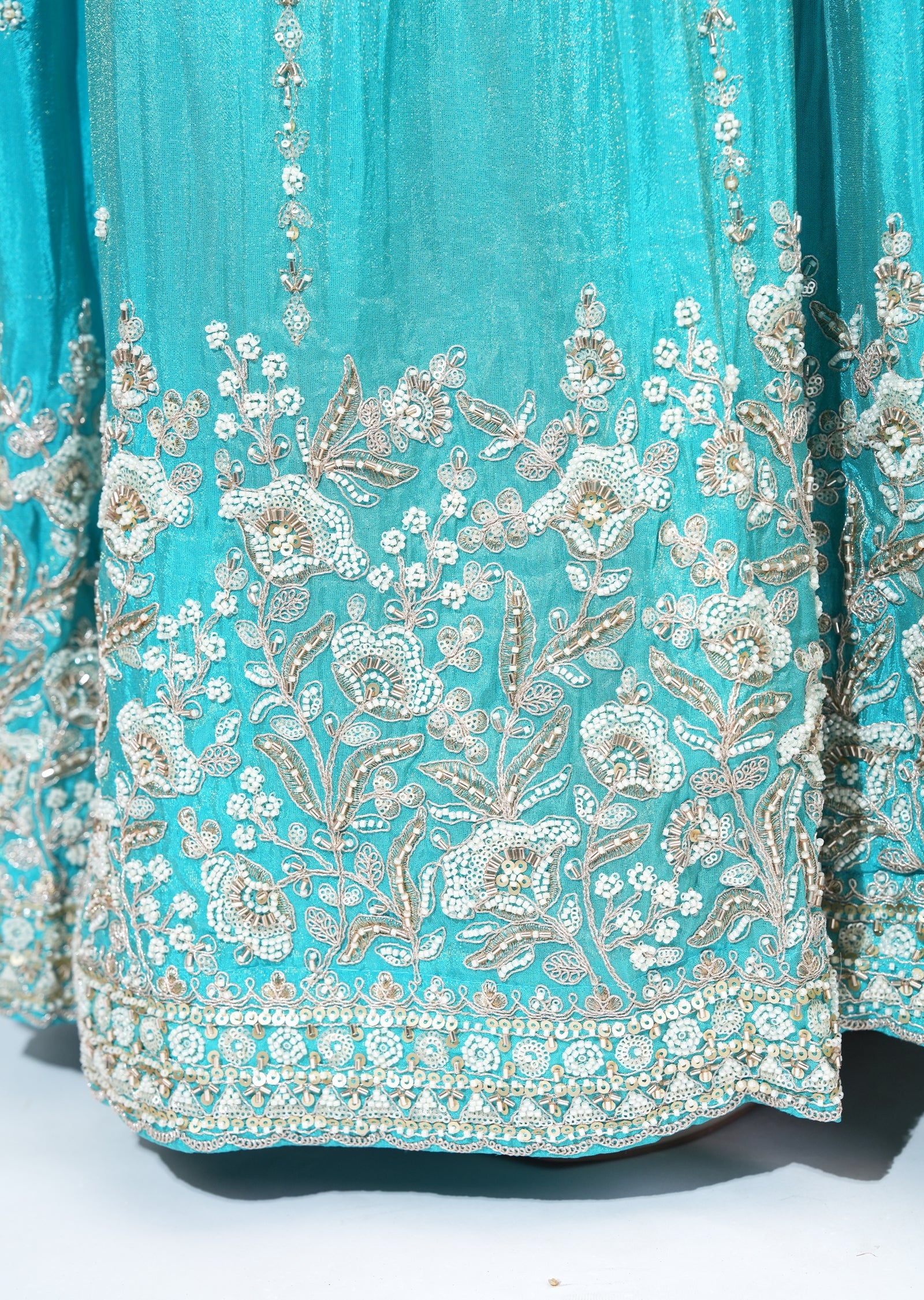 Blue Silk Lehenga Set