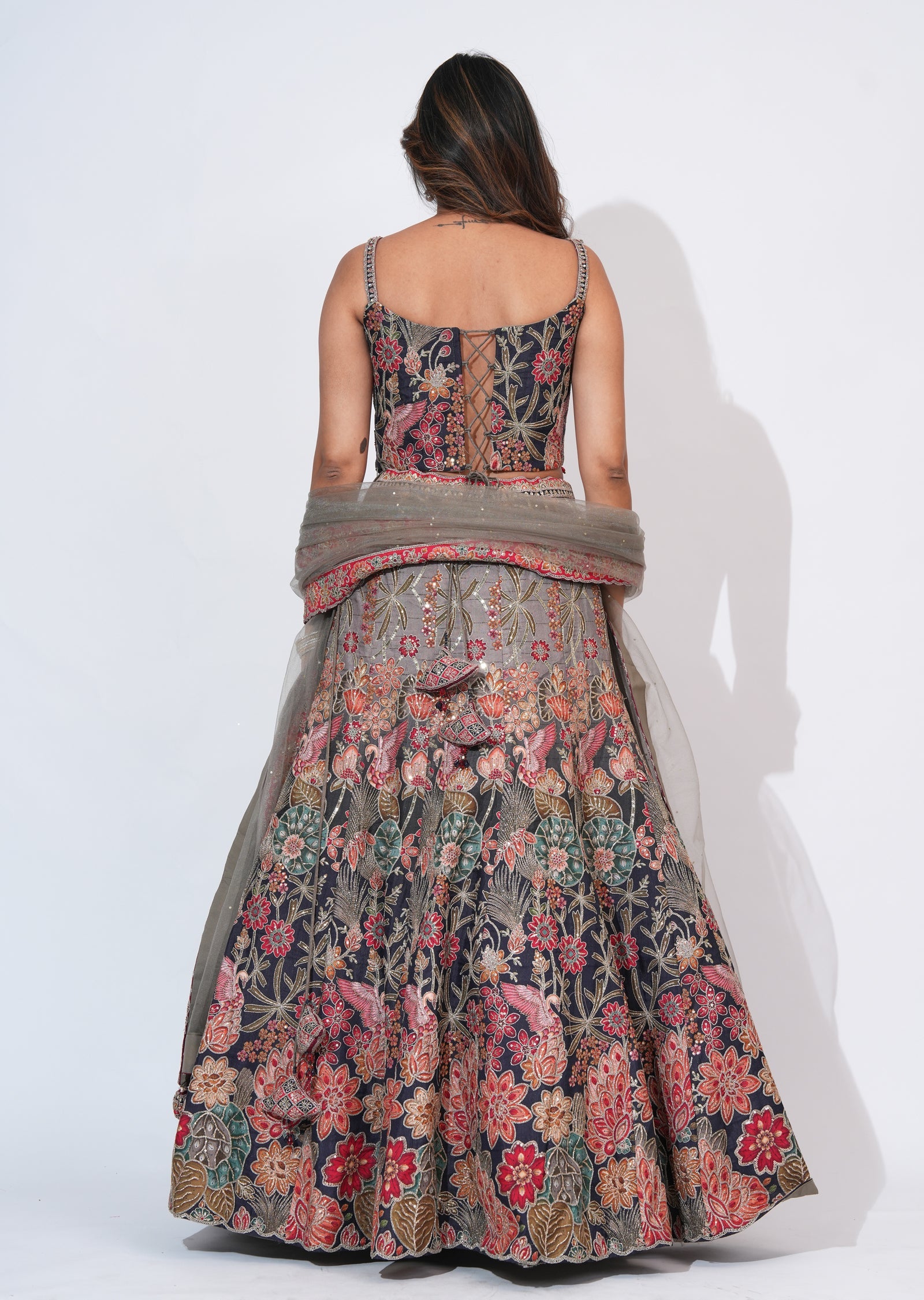 Mouse Silk Lehenga Set