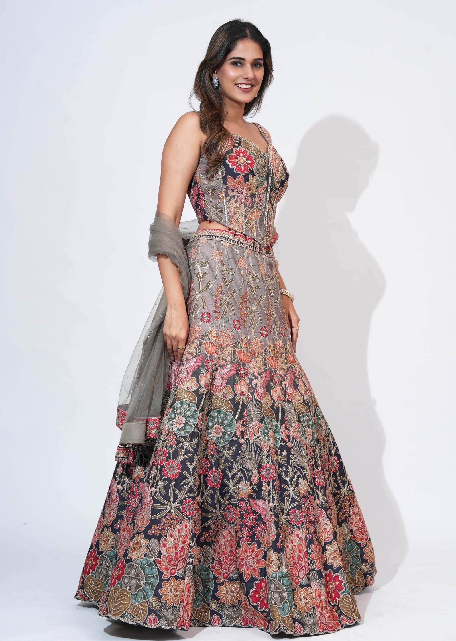 Mouse Silk Lehenga Set