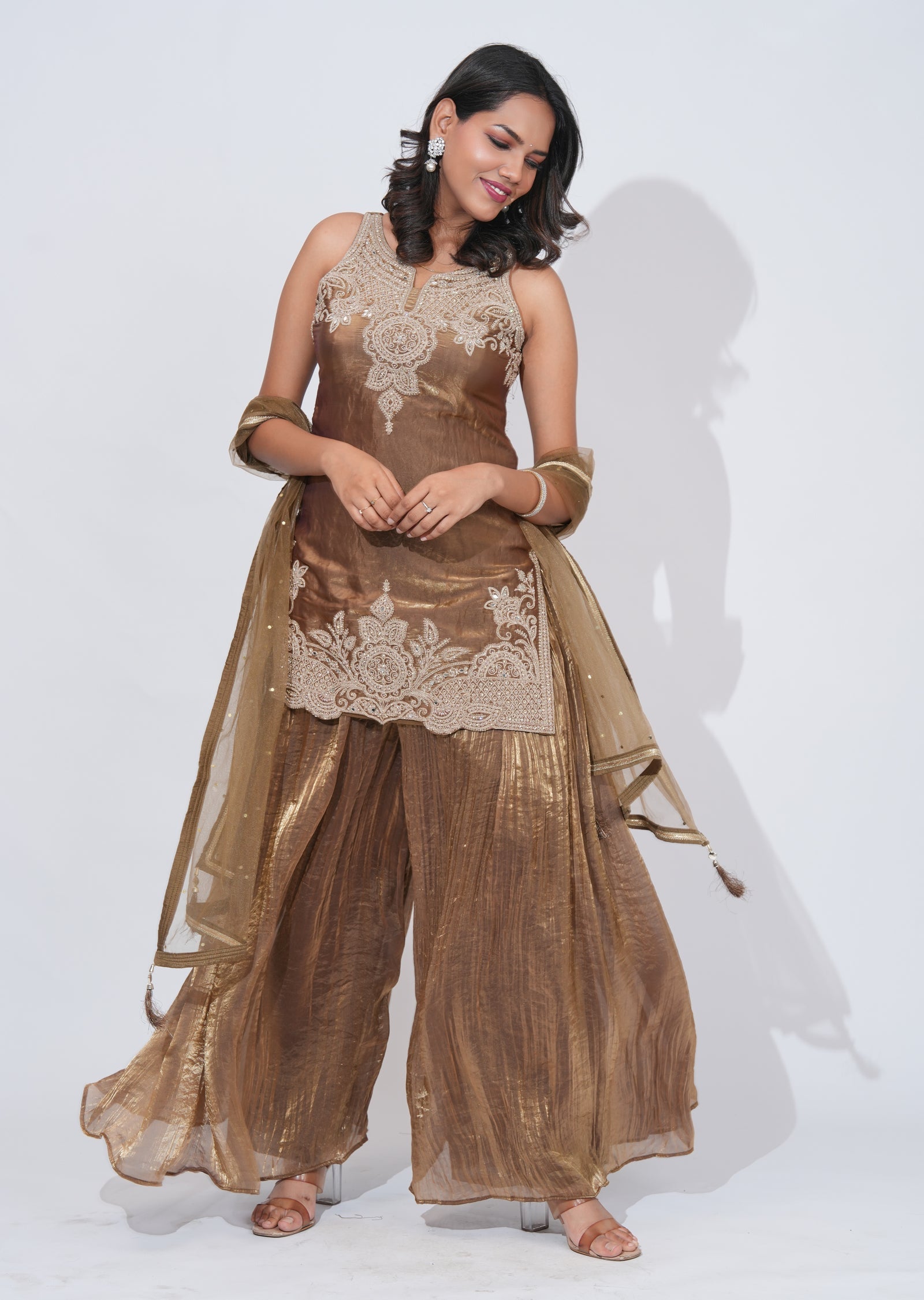 Green Sharara Set