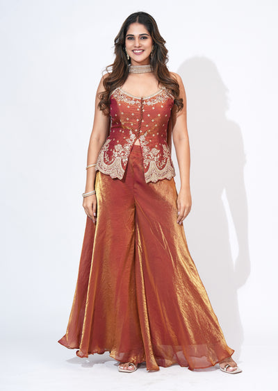 Onion Pink Sharara Set