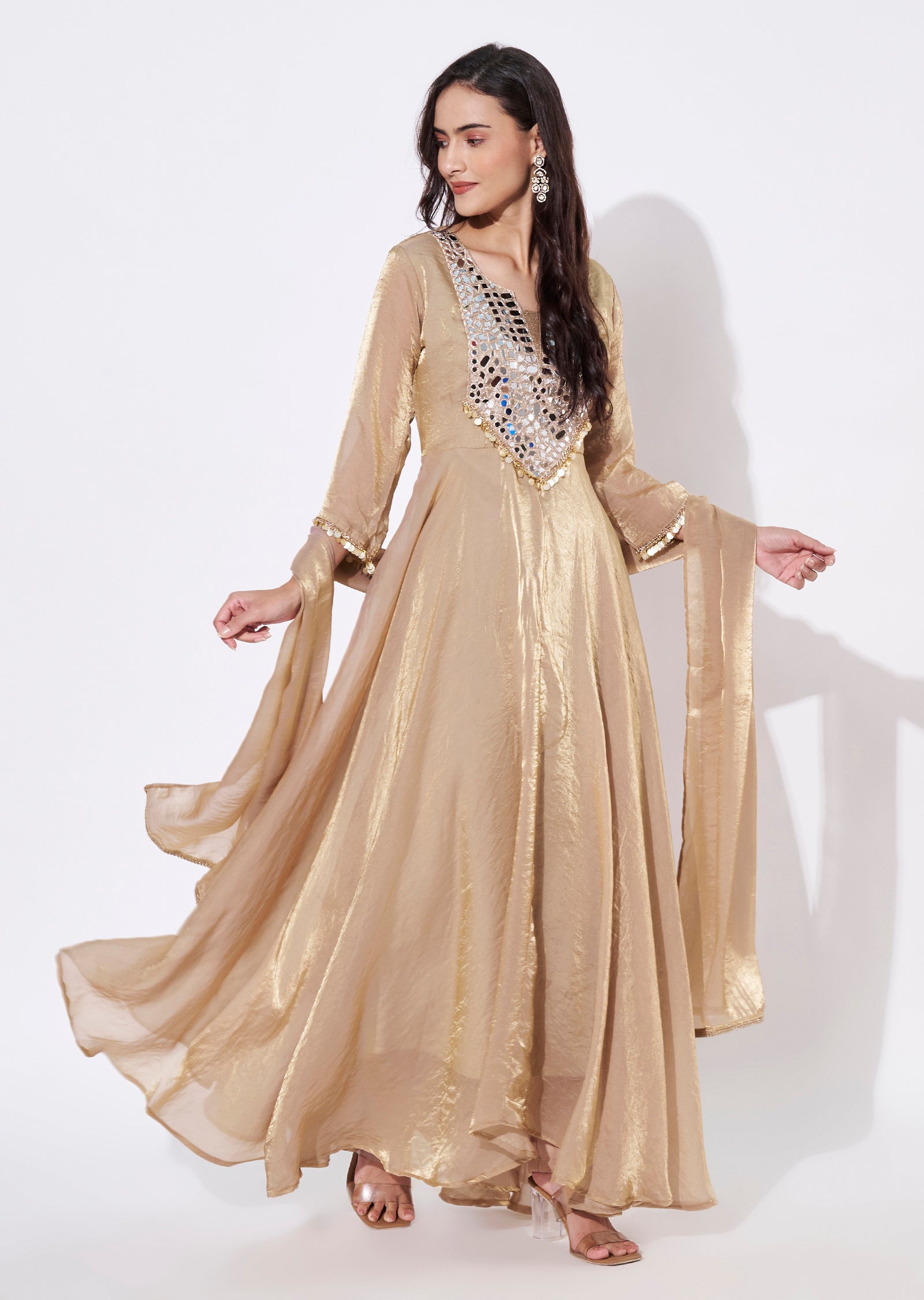 Beige Anarkali Suit