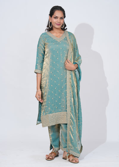Light Green Straight cut suit