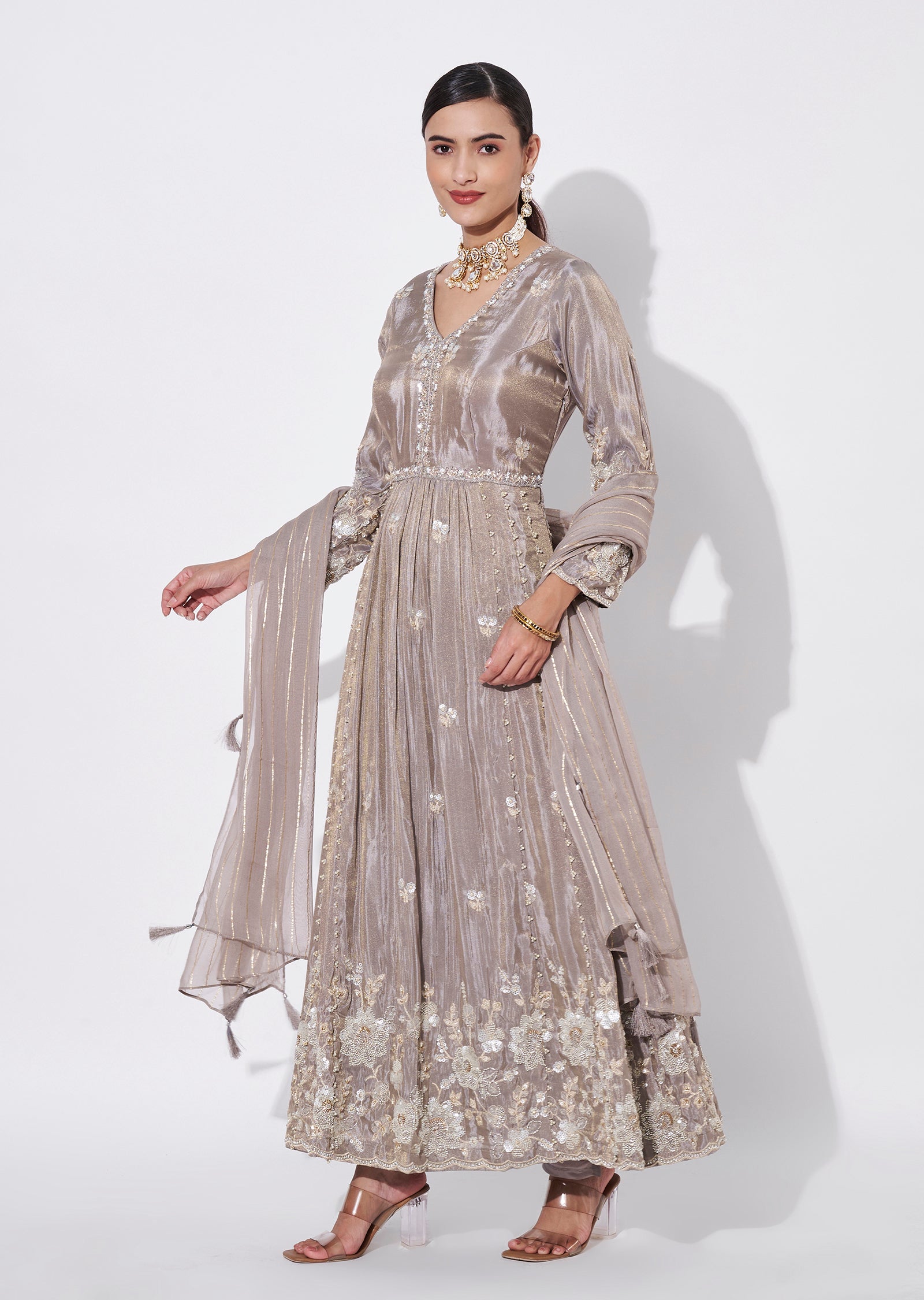 Mouse Tissue Anarkali Suit