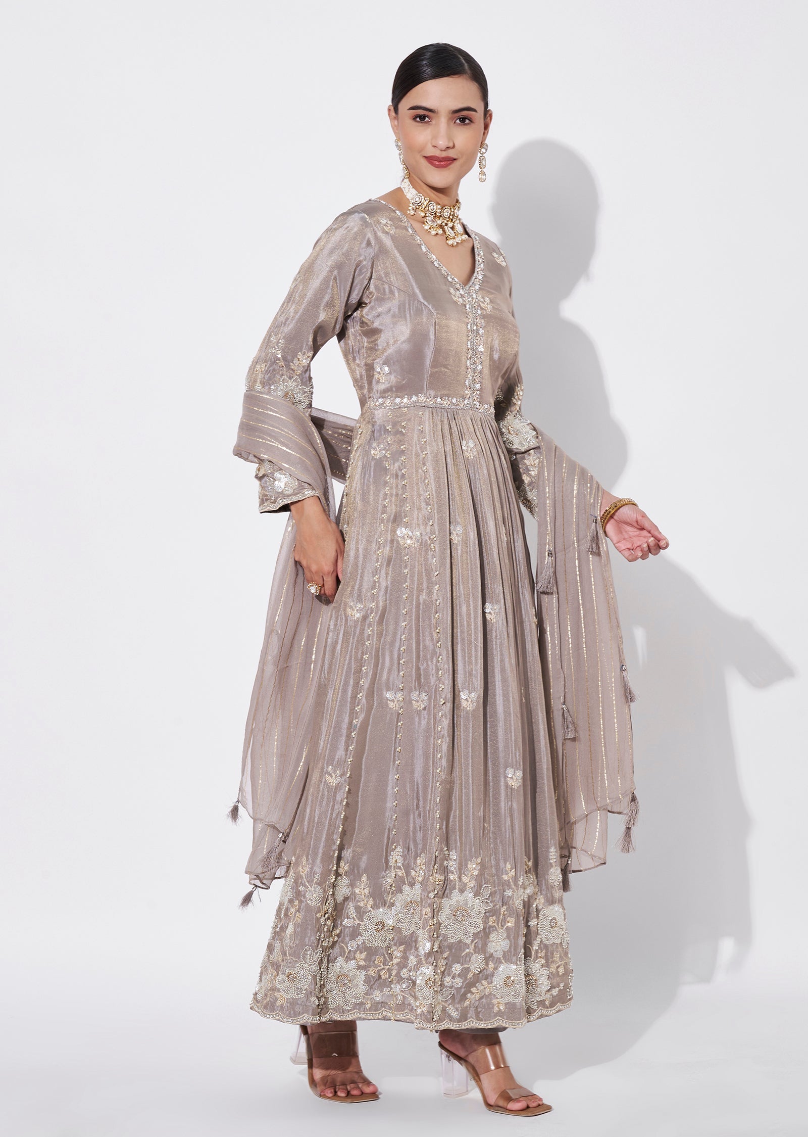 Mouse Tissue Anarkali Suit