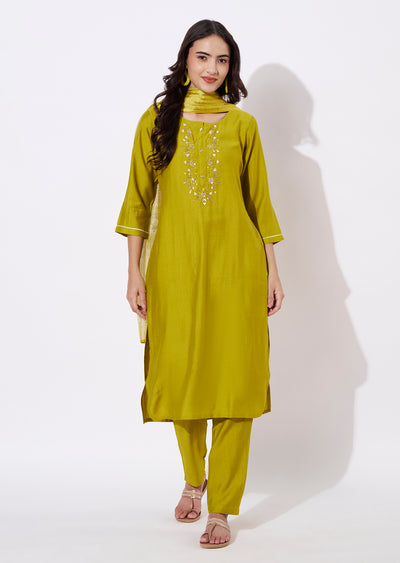 Mustard Gold Straight cut suit