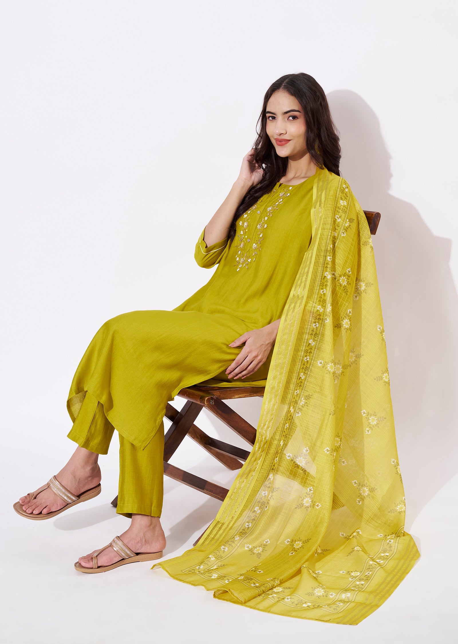 Mustard Gold Straight cut suit