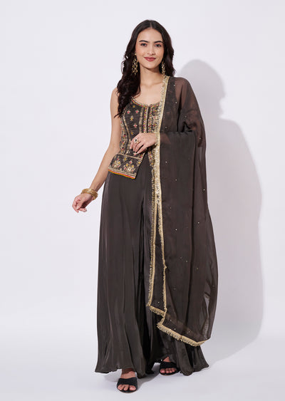 Mouse Silk Sharara Set