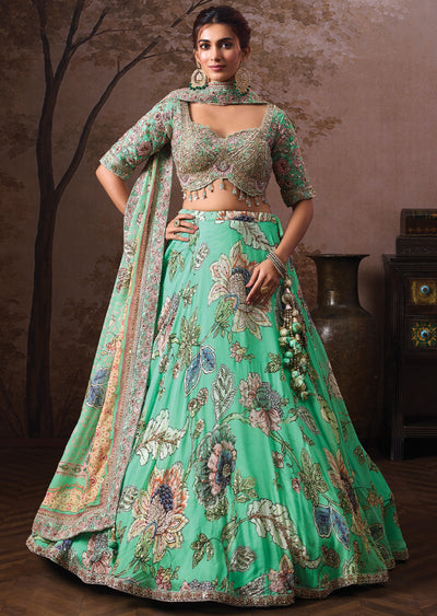 Sea Green Lehenga Set