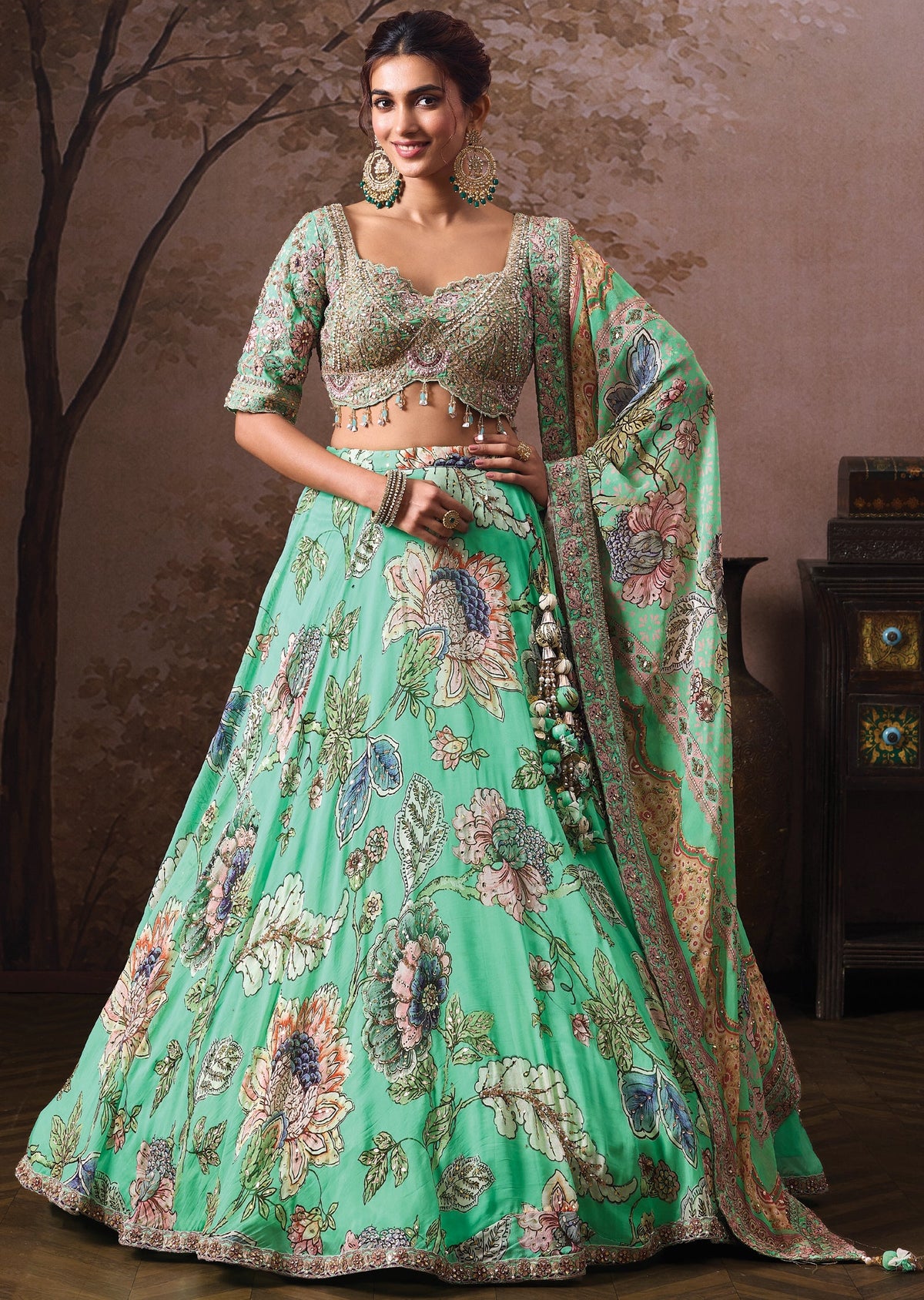 Sea Green Lehenga Set