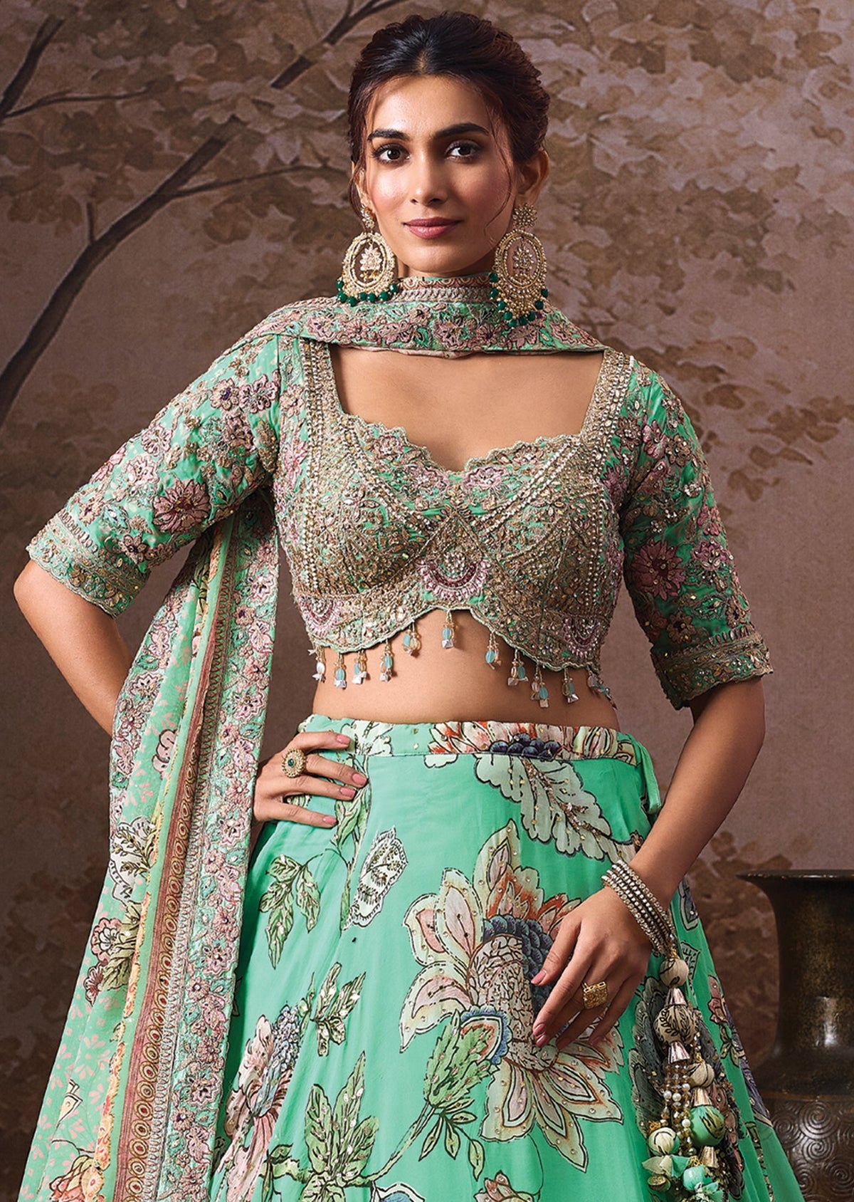 Sea Green Lehenga Set