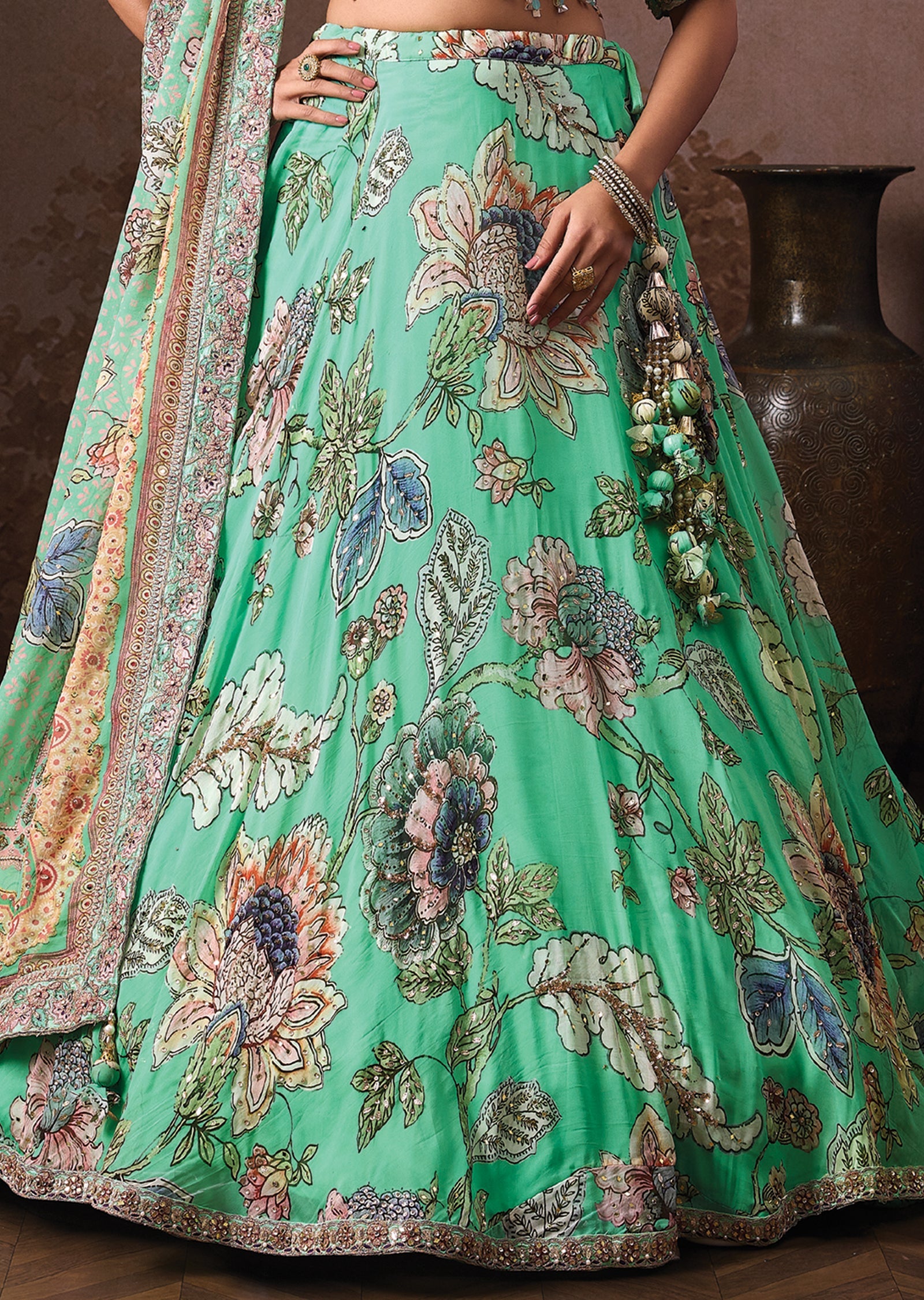 Sea Green Lehenga Set