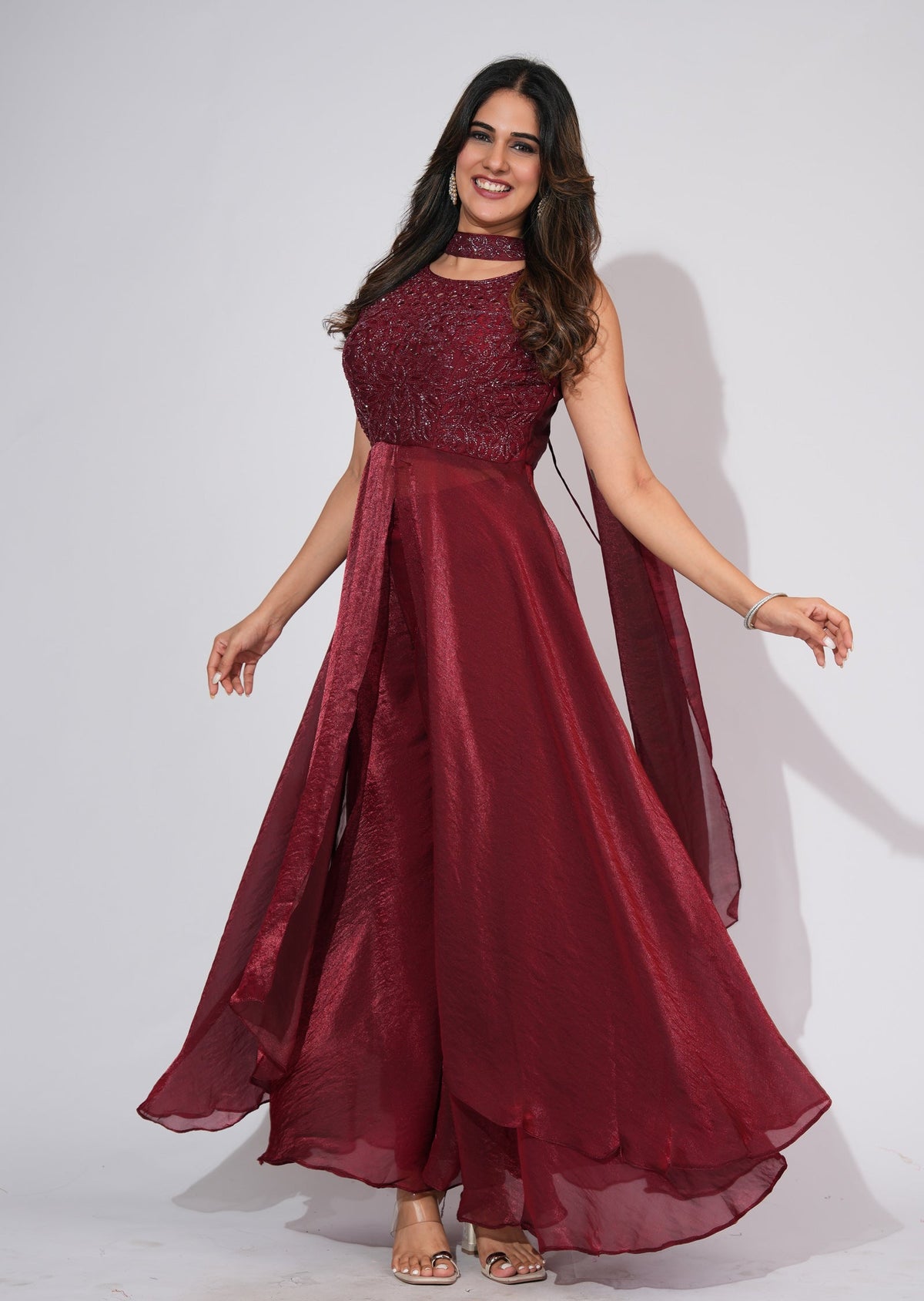 Maroon Anarkali Suit