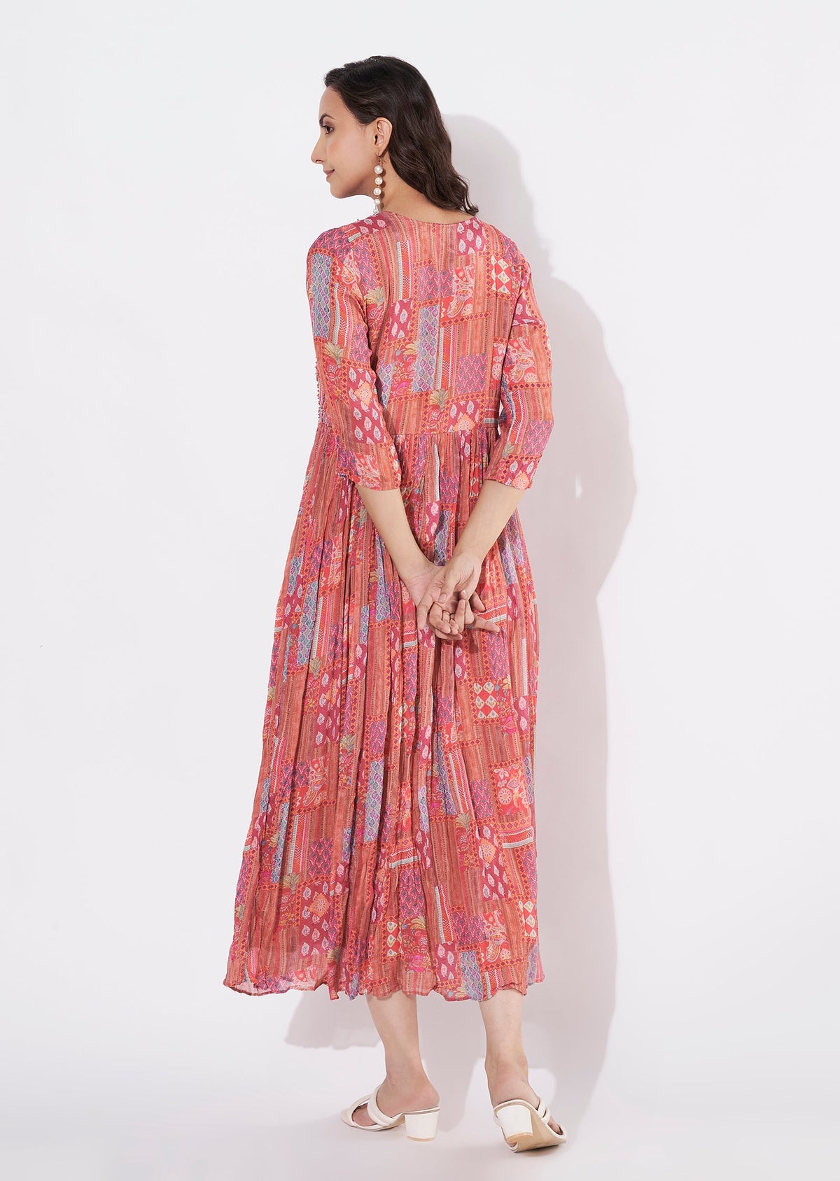 Rust Chinnon Long kurti