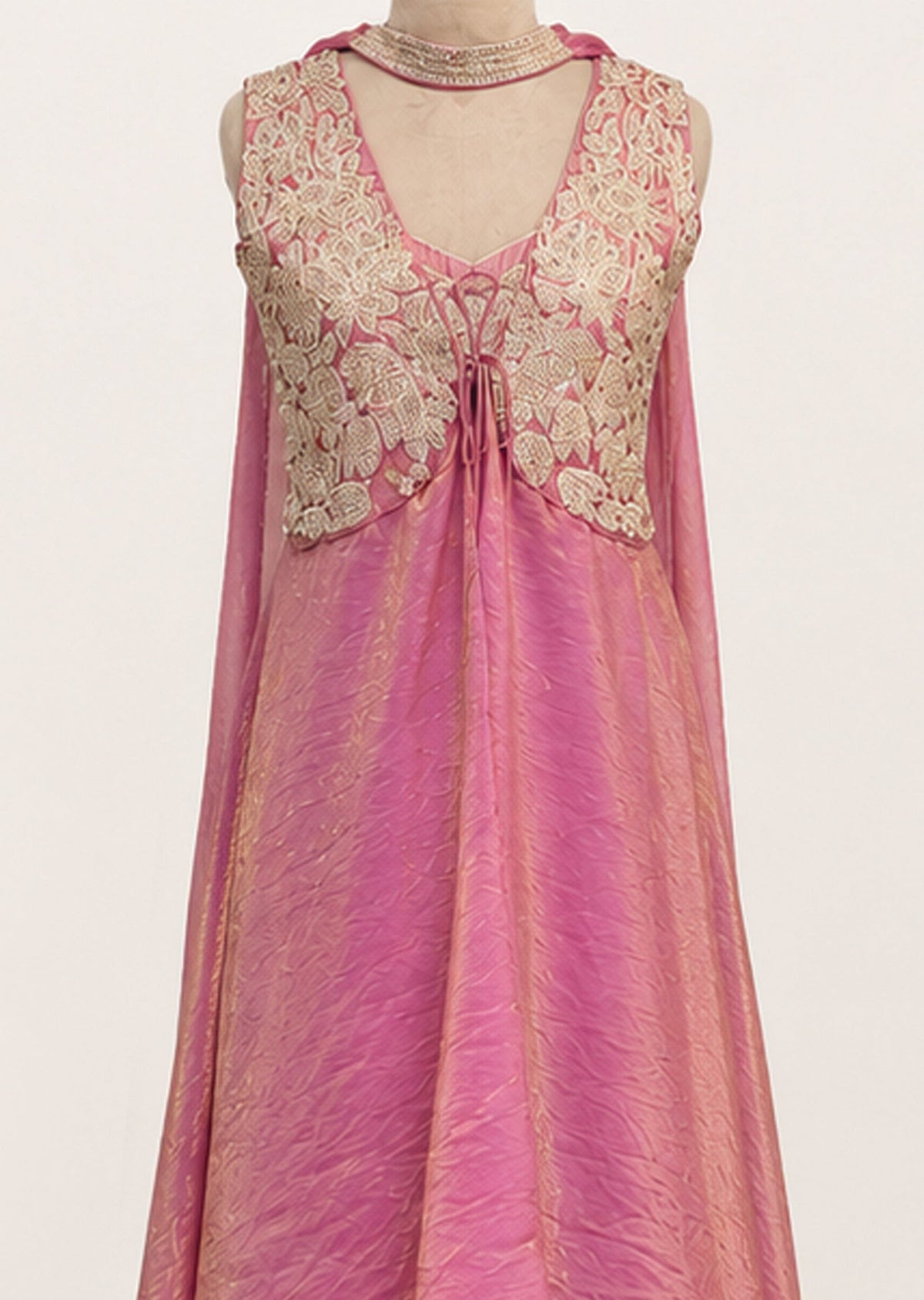 Onion Pink Indowestern Set