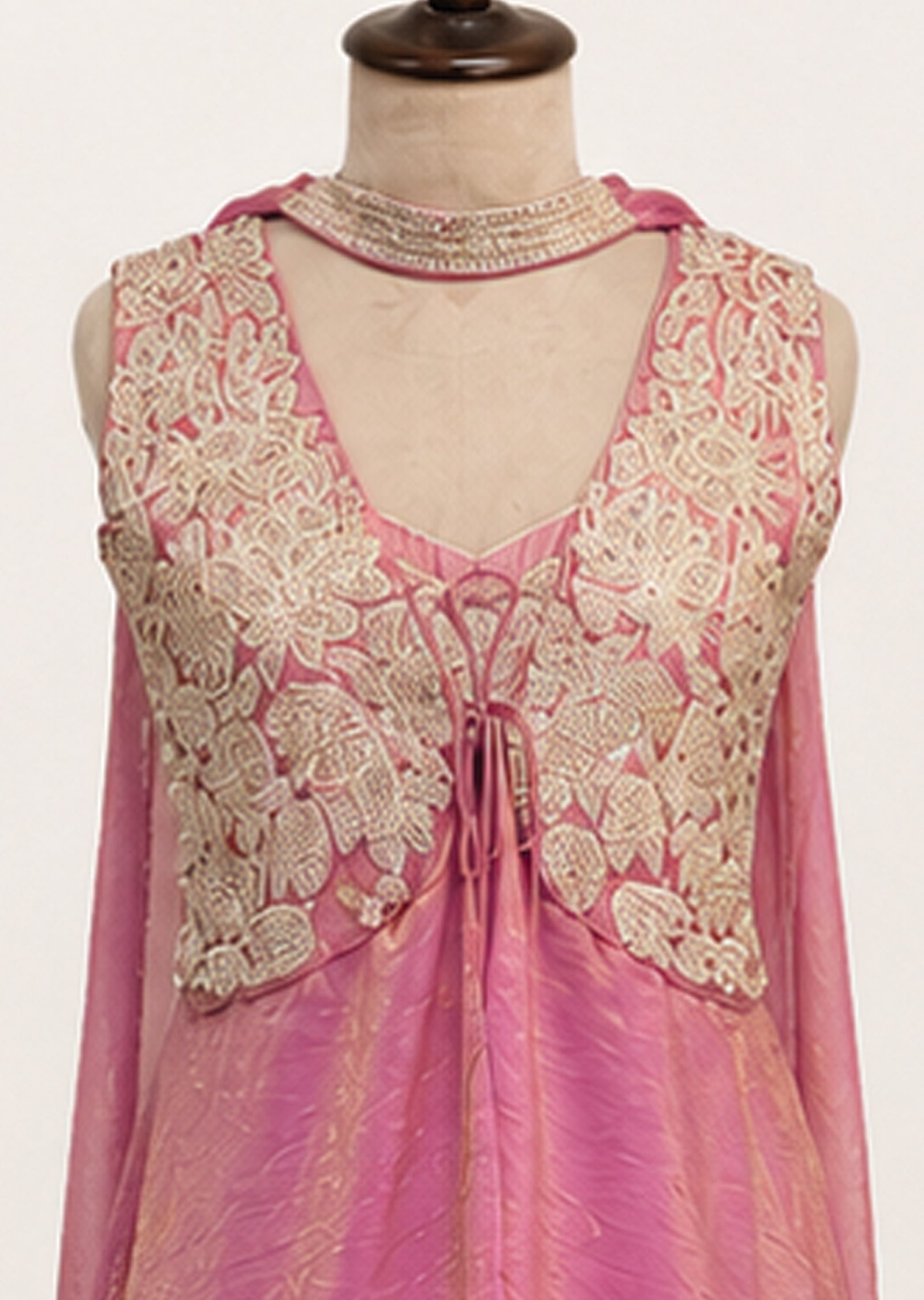 Onion Pink Indowestern Set