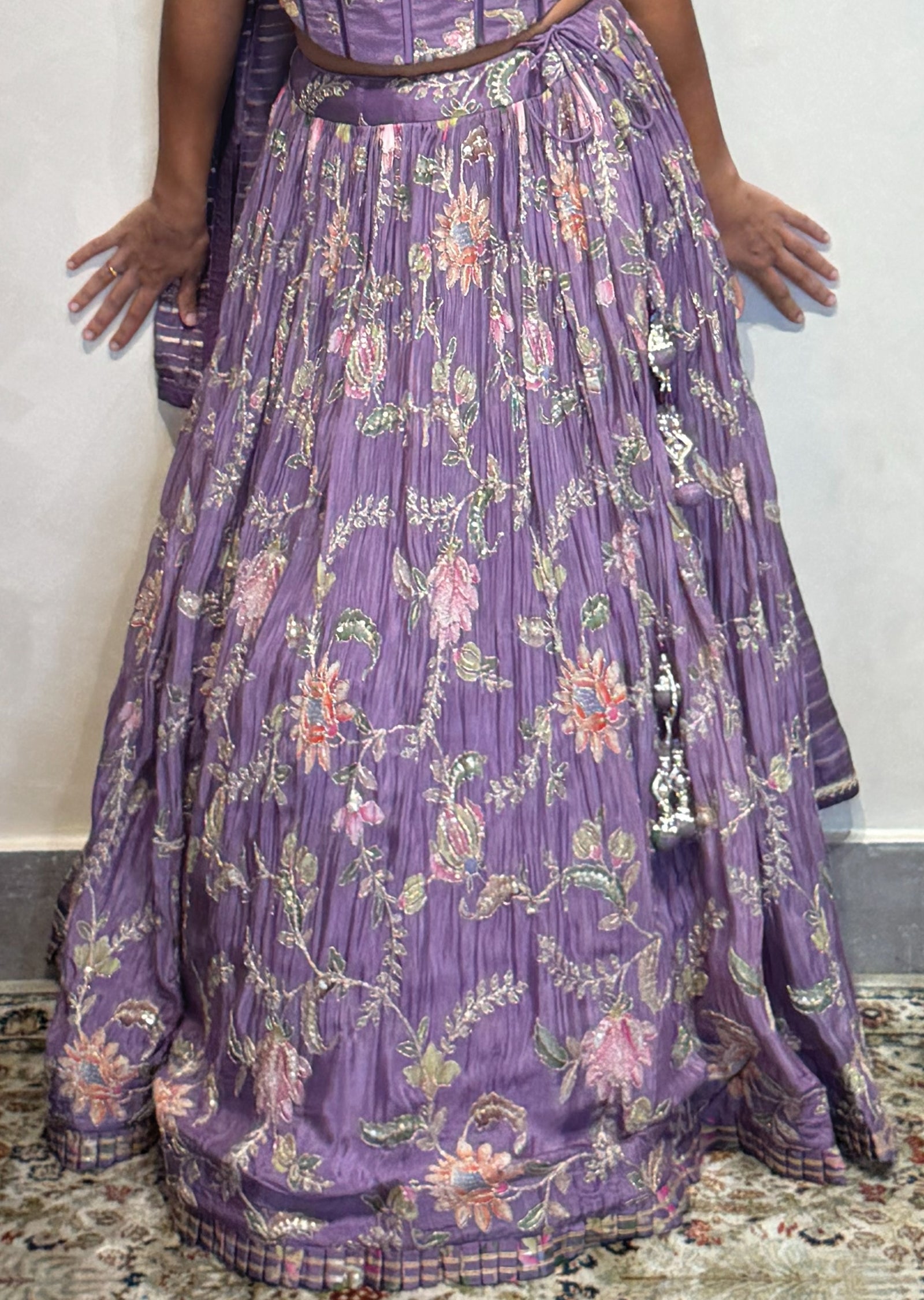 Lavender Corset Lehenga