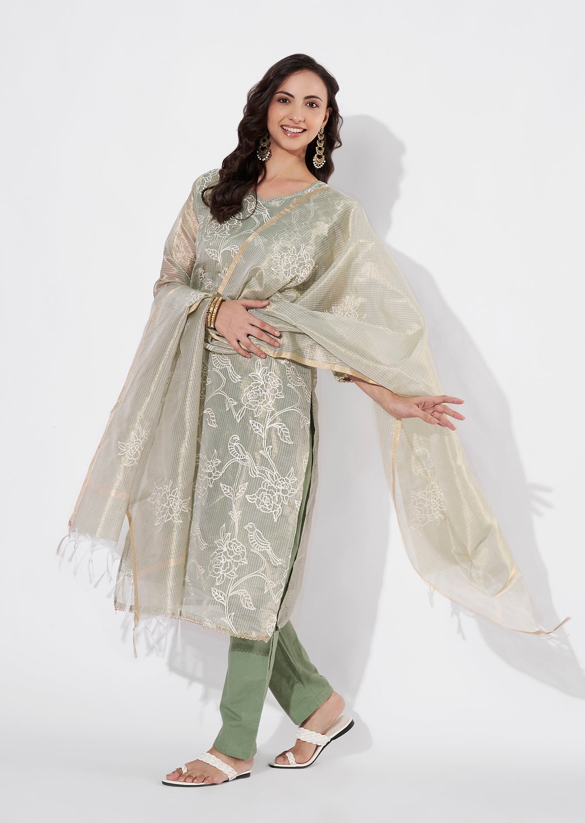 Dusty Green Kota Straight cut suit