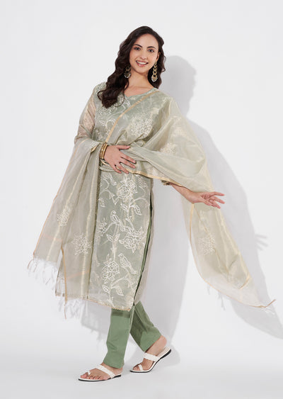 Dusty Green Kota Straight cut suit