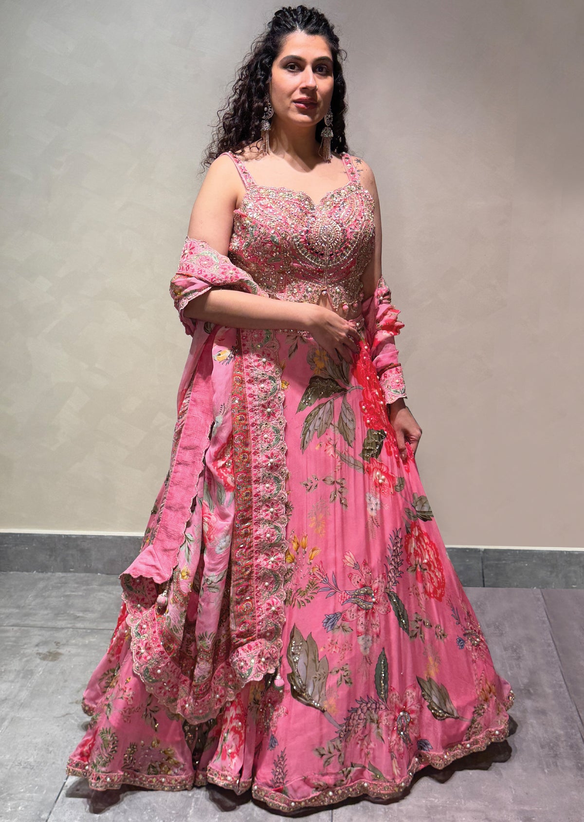Light Pink Georgette Lehenga set