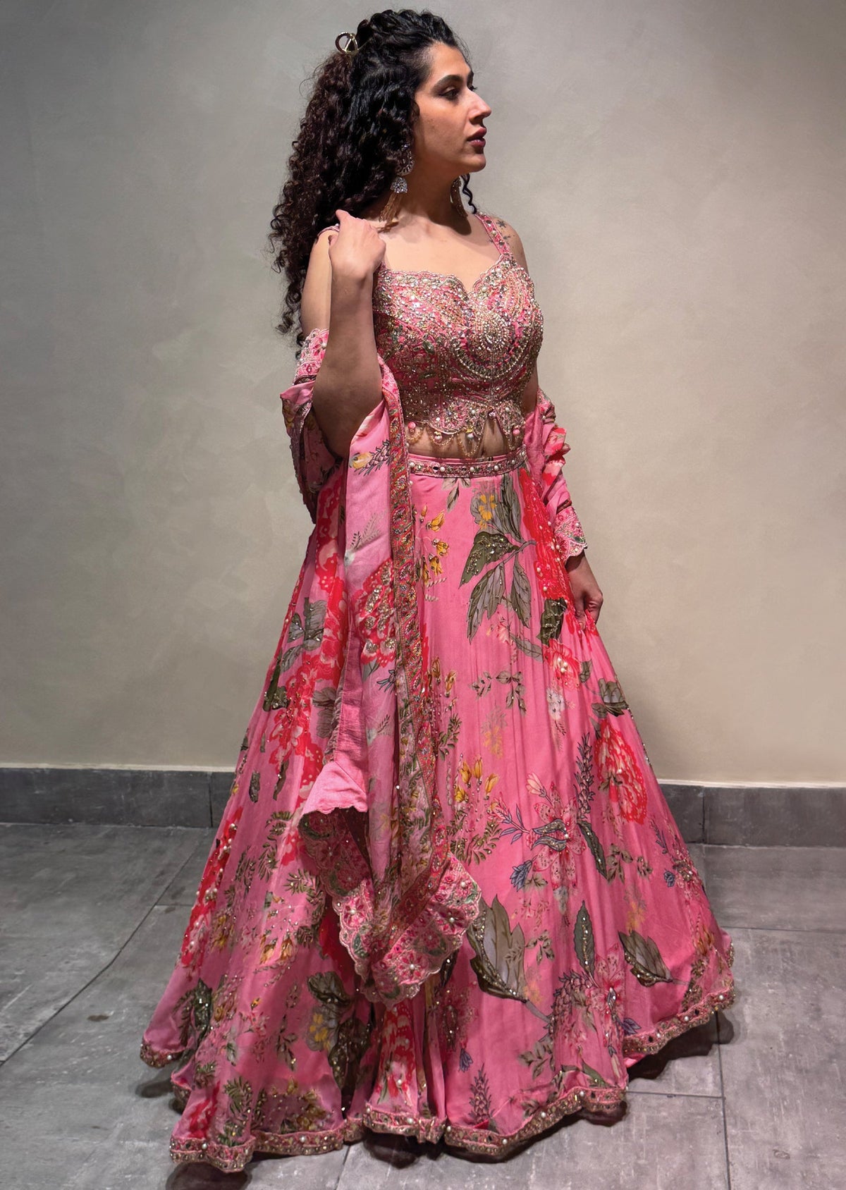 Light Pink Georgette Lehenga set