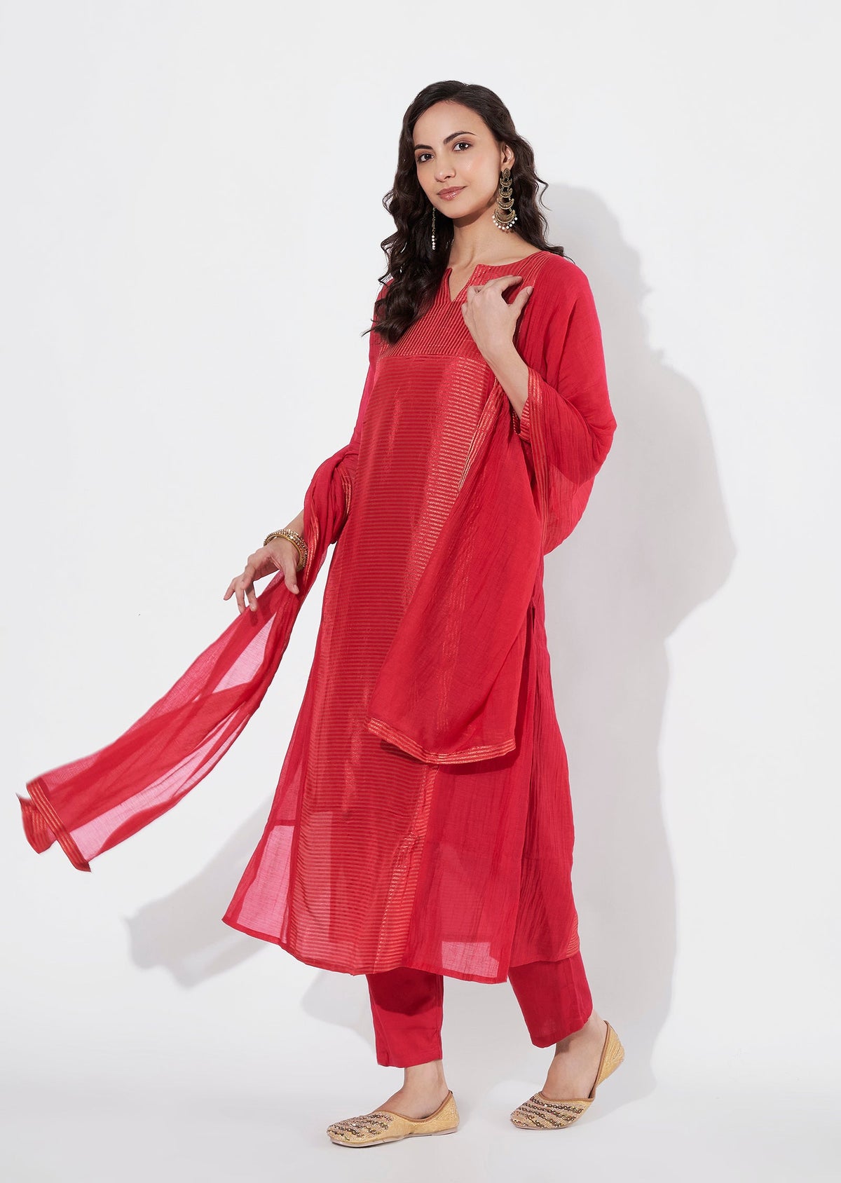 Rani Pink Tissue Straight cut suit