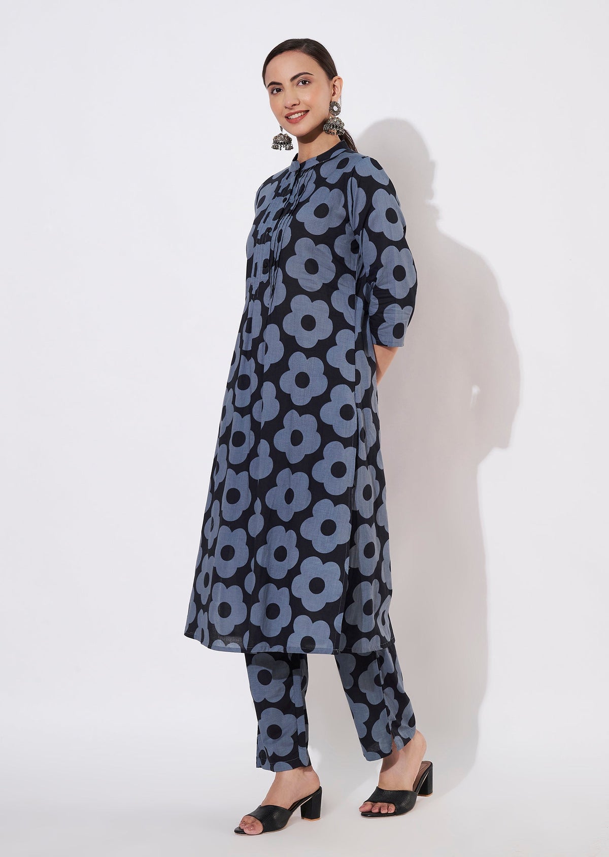 Grey Cotton Kurti set