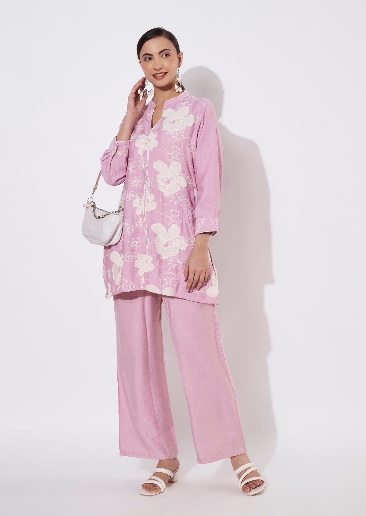 Pink Polynesian Shirt Set