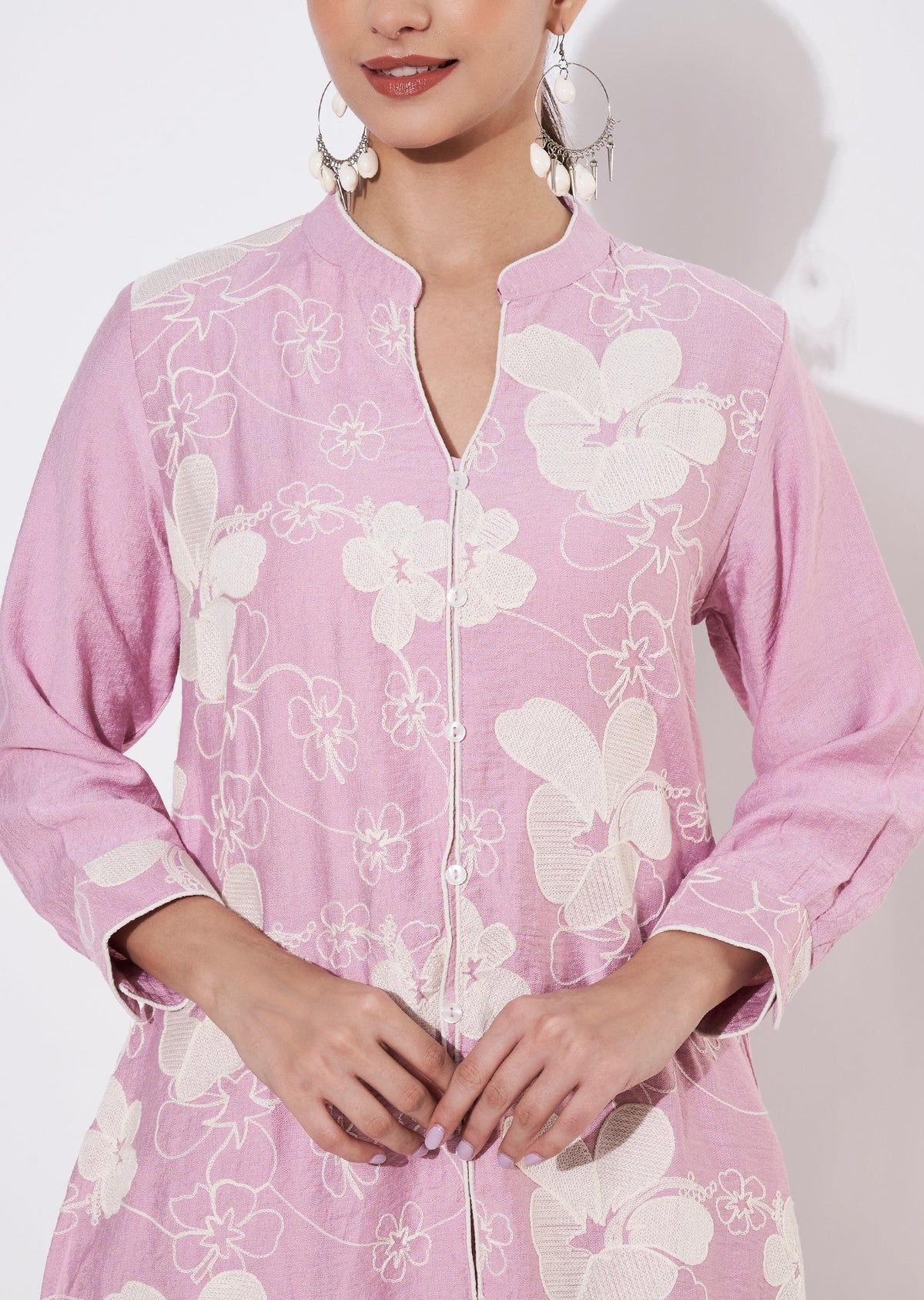 Pink Polynesian Shirt Set